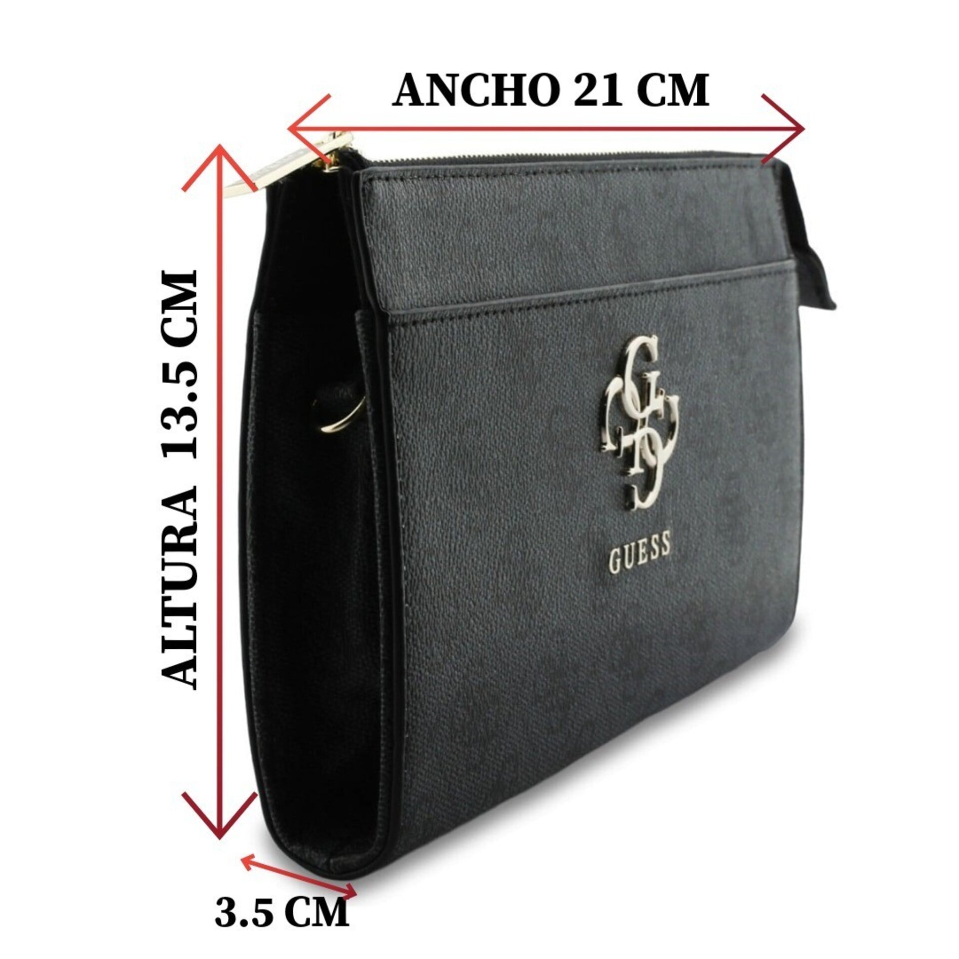 Bolso de mano 4G con Logo Grande para Teléfono Bandolera Guess color negro - 8