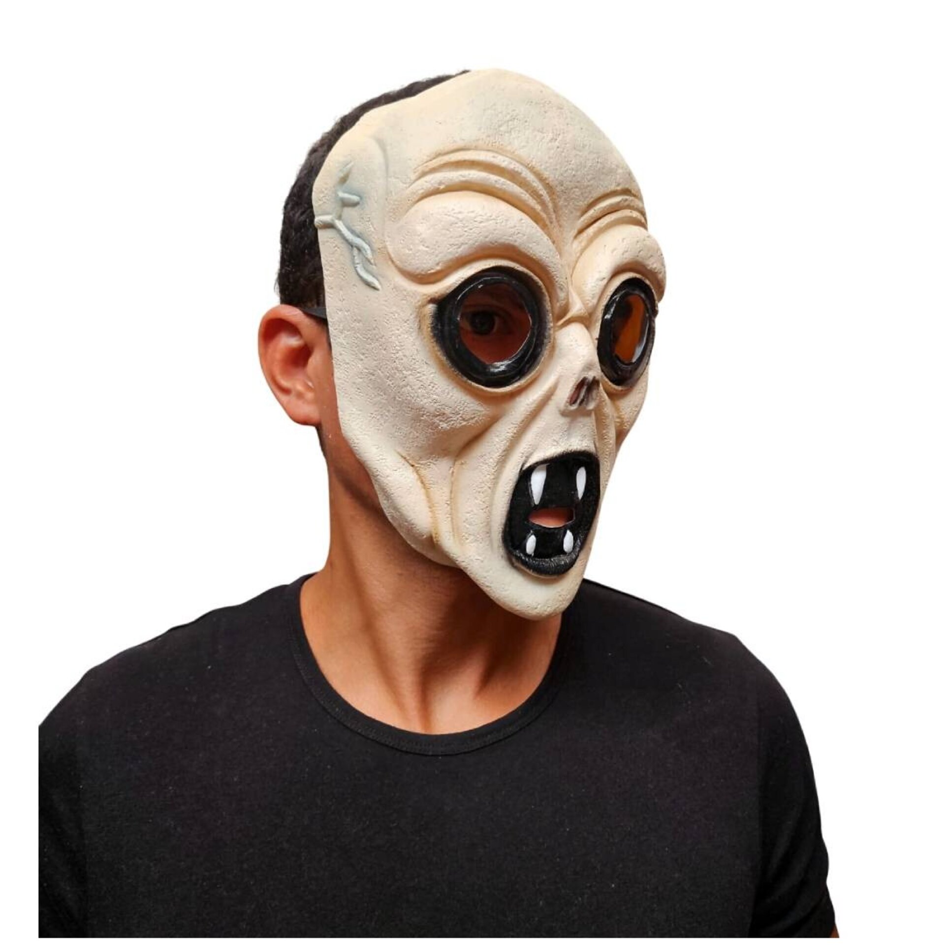 Disfraz Alienígena Terror Ovni Hombre | Máscara Látex Guantes Túnica | Halloween - 3
