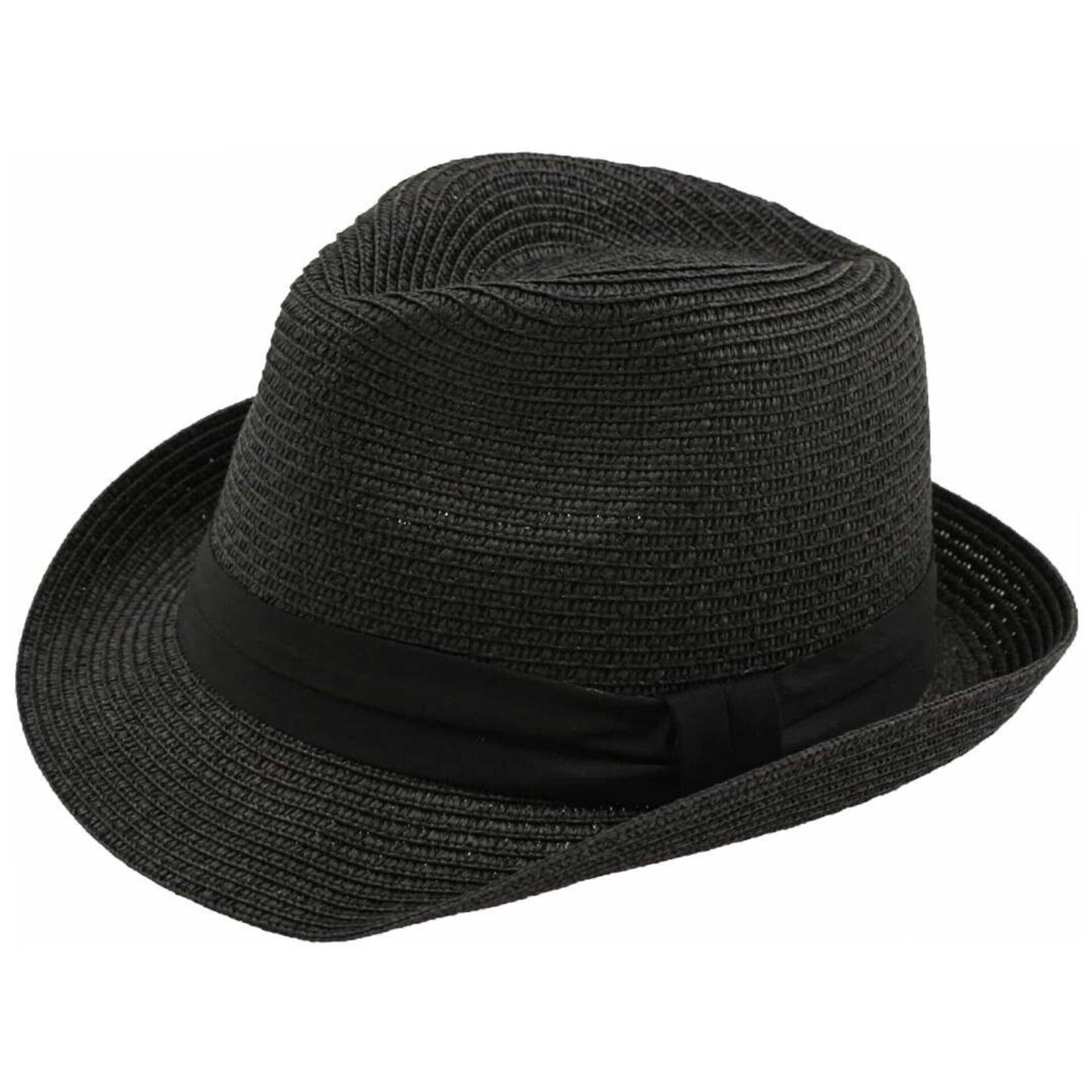 Sombrero Paja Negro Casual - Elegante, Transpirable y Ajustable | Trilby Adulto - 6