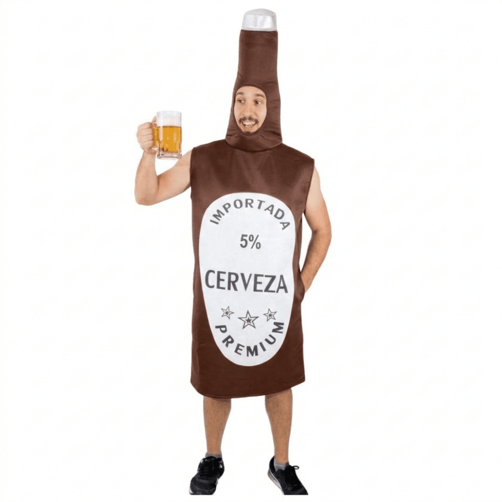 Disfraz de Botella de Cerveza para Adulto - Talla Única Unisex | Traje Original - 1