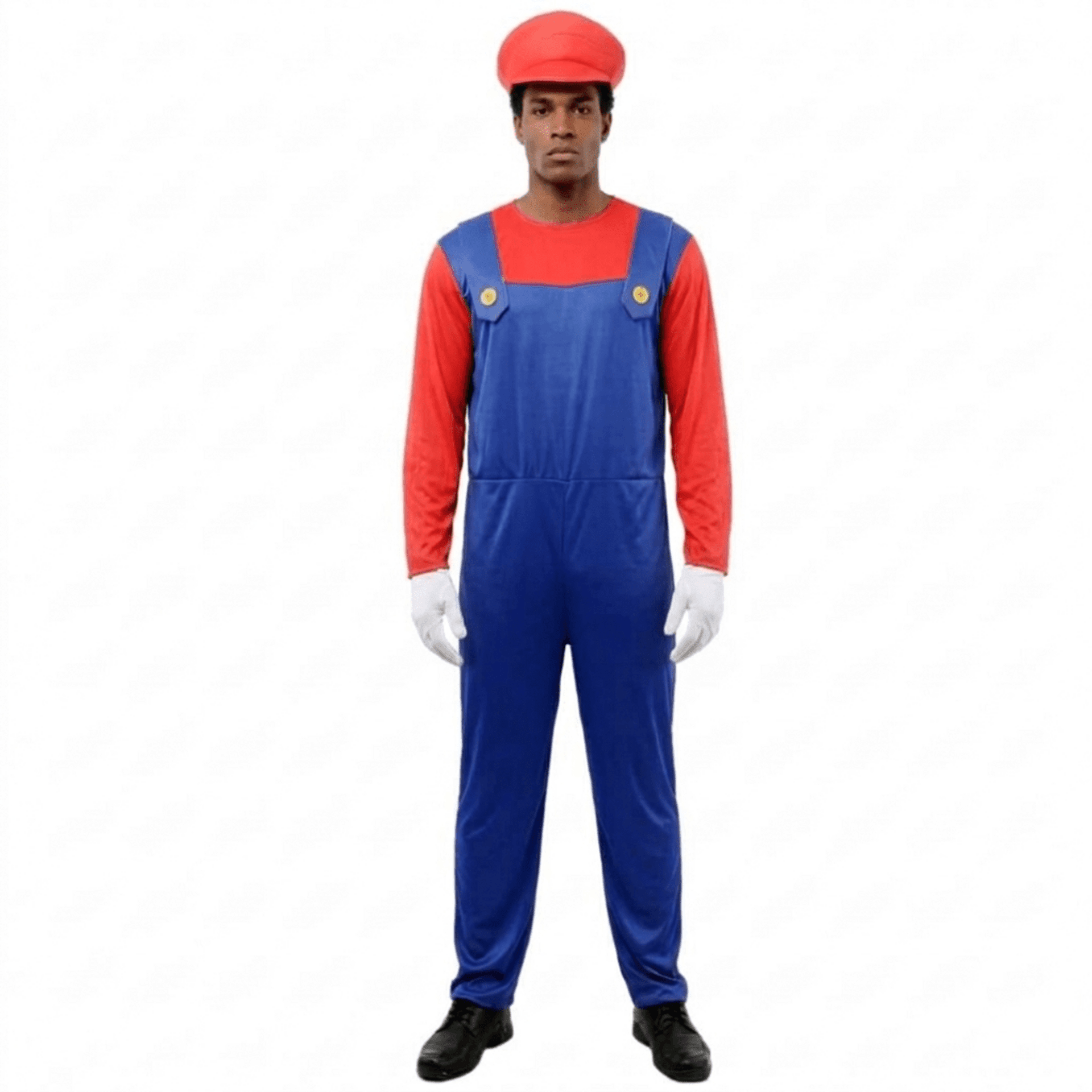 Disfraz Luigi, Super Mario Bros Hermanos Fontanero Enterizo, Gorra para Adulto - 4