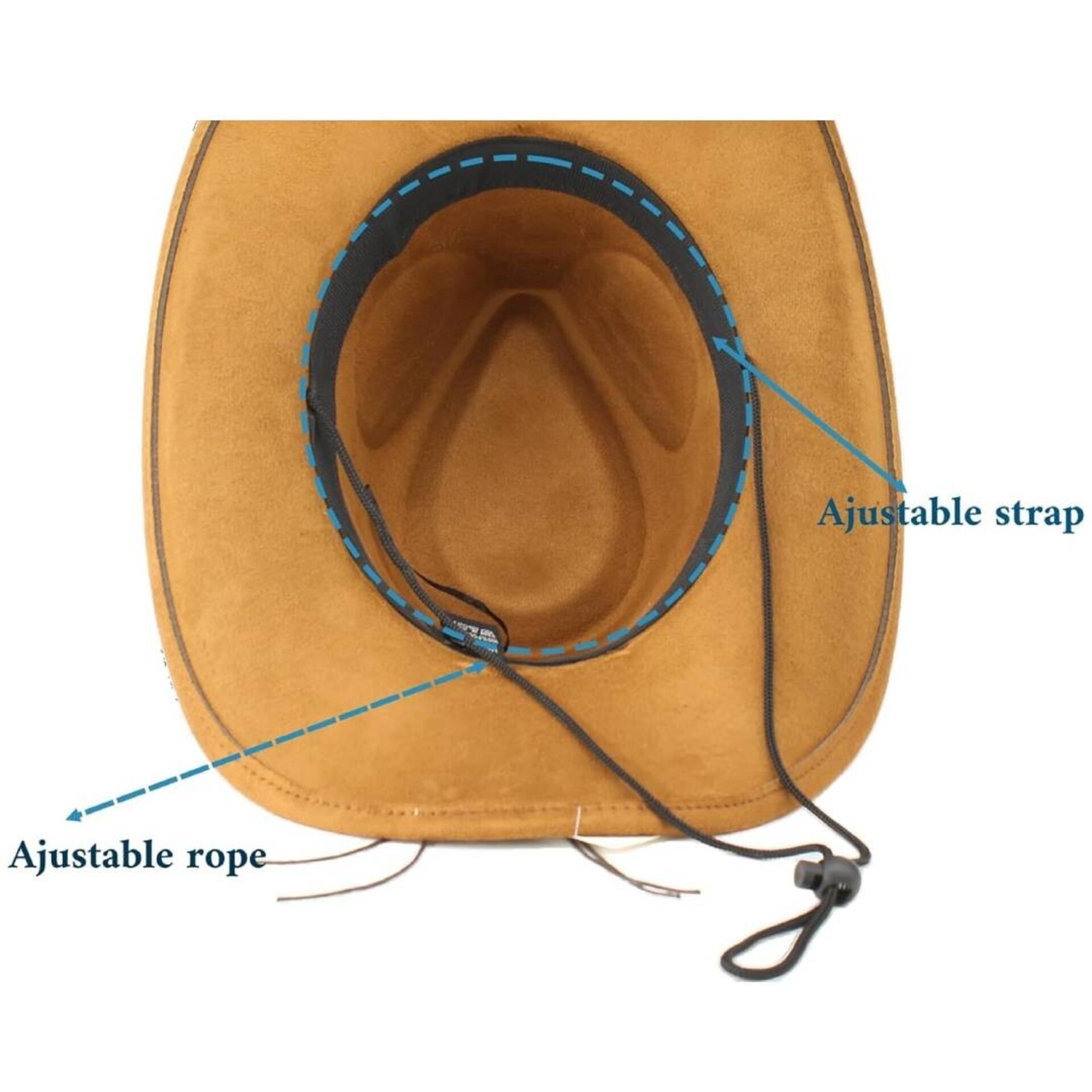 Sombrero Cowboy Western Original Rodeo Baile Vaquero Country caqui Hombre Mujer - 3