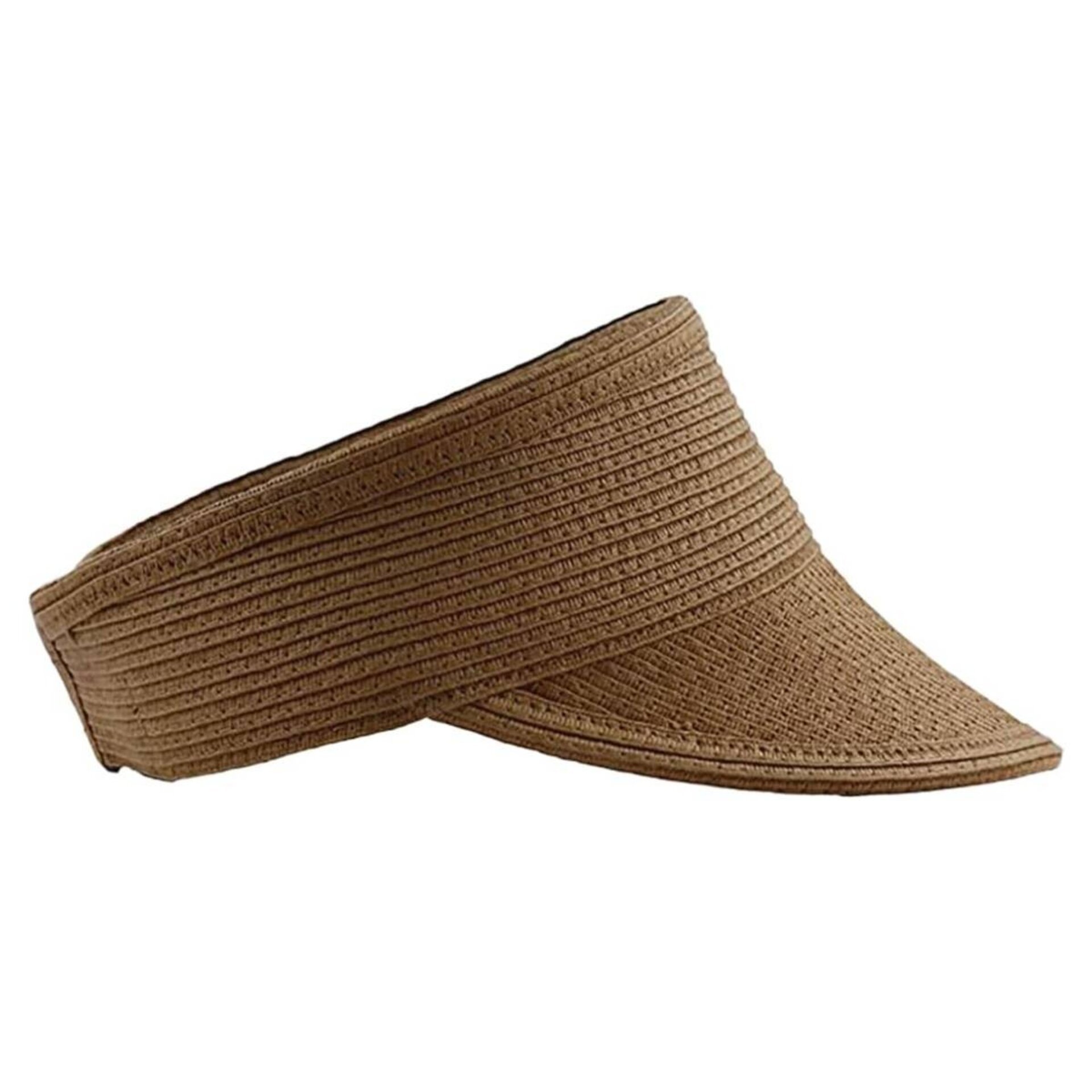 Sombrero para Mujer Pamela de Verano Visera con ala ancha Gorra de paja Marrón - 6