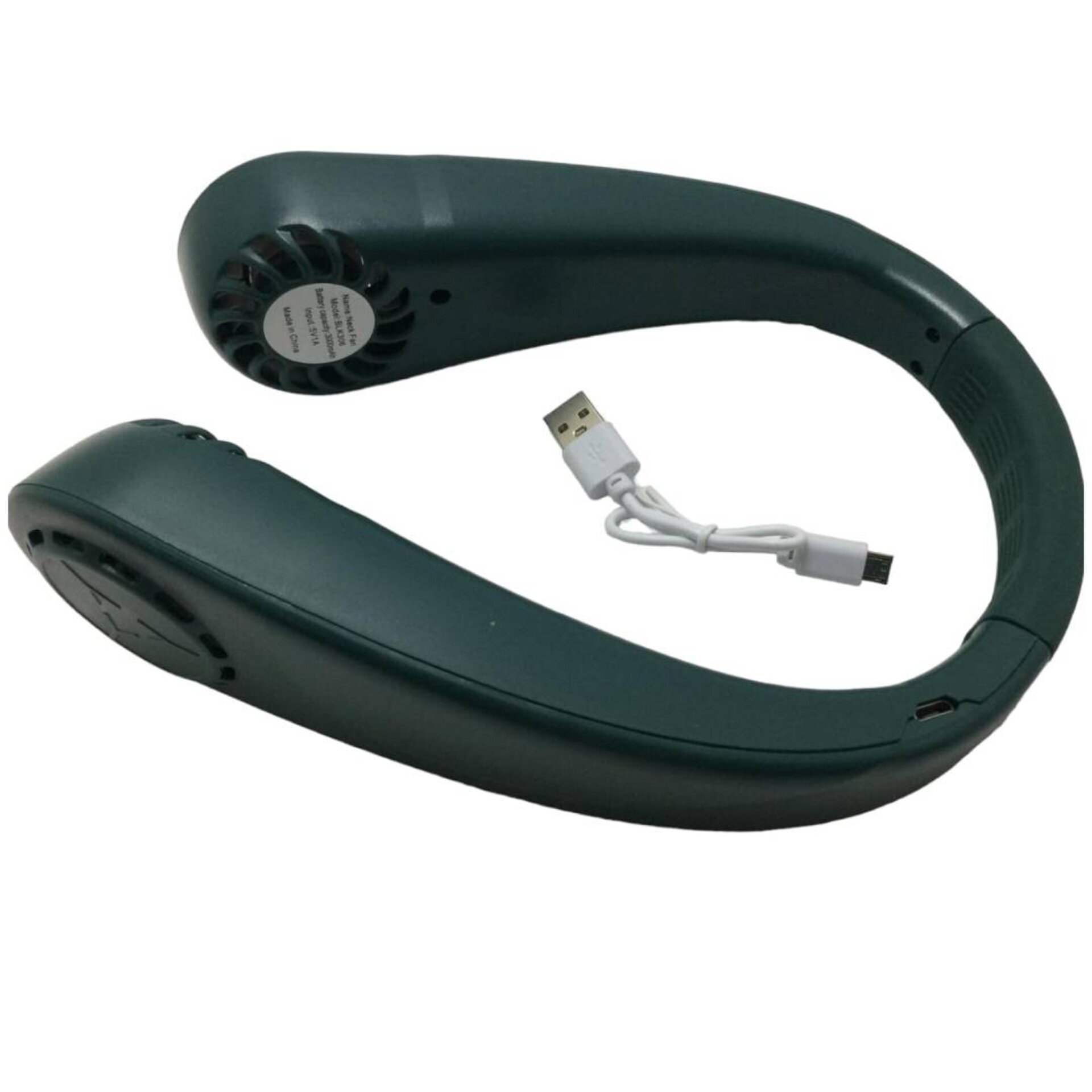 Ventilador Portátil de Cuello Neck Fan 3 Velocidades Recargable con USB Viaje - 5