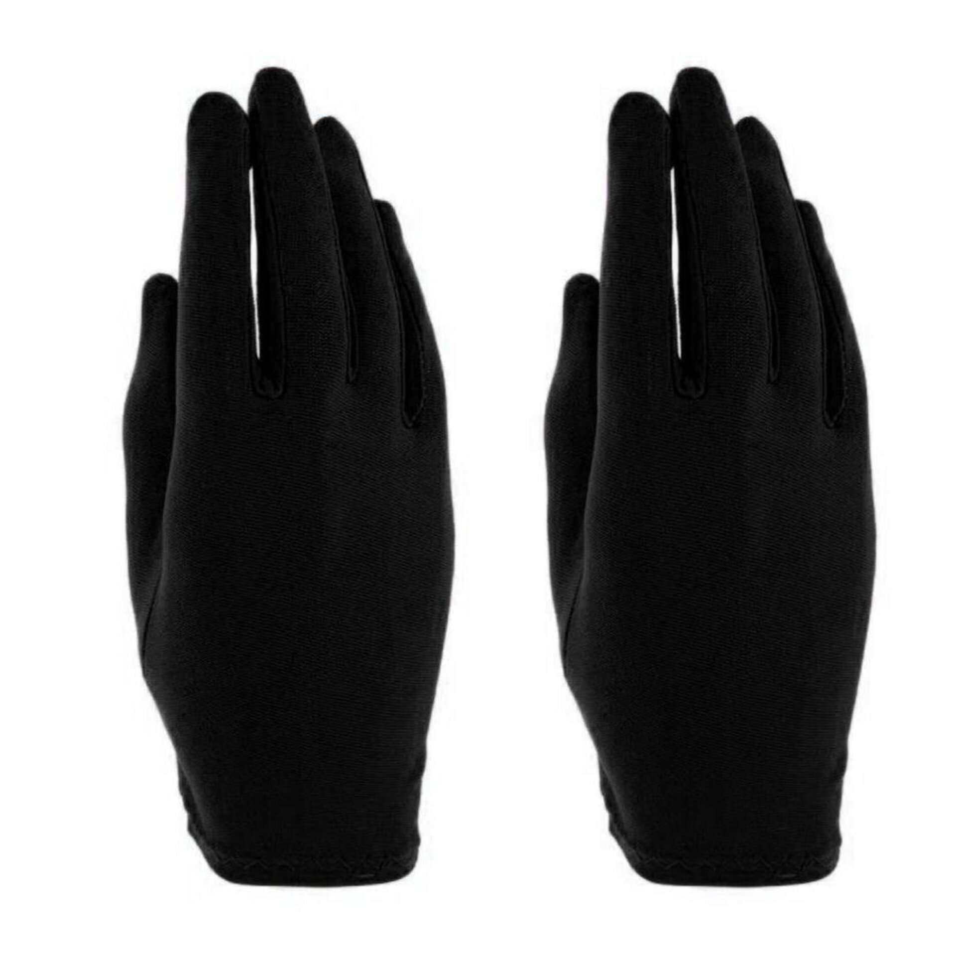 Guantes Negros Cortos Hombre Mujer Adulto Complementos Disfraces Fiestas - 1