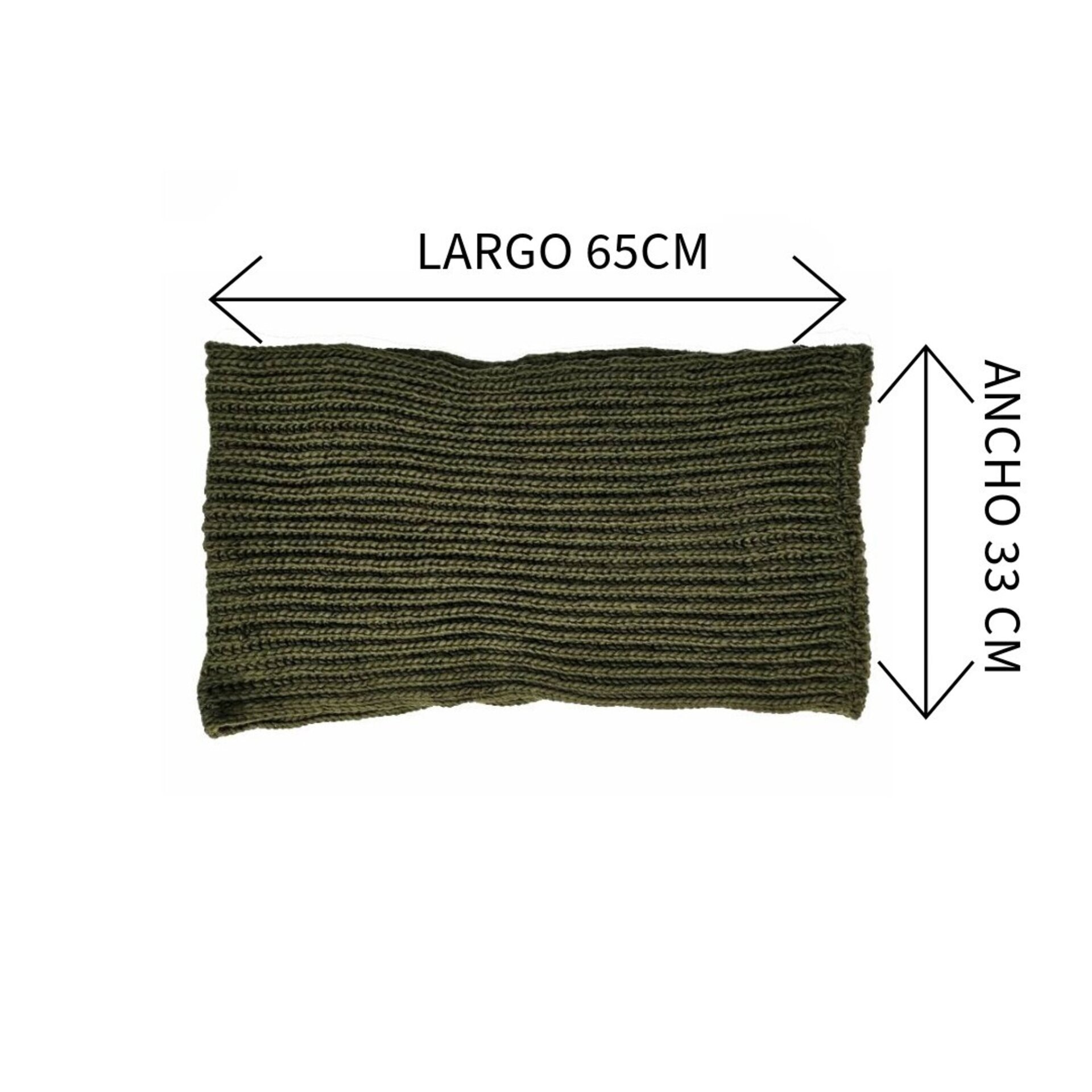 Bufanda Redonda Grande de punto Verde para el cuello Mujer Hombre - 4