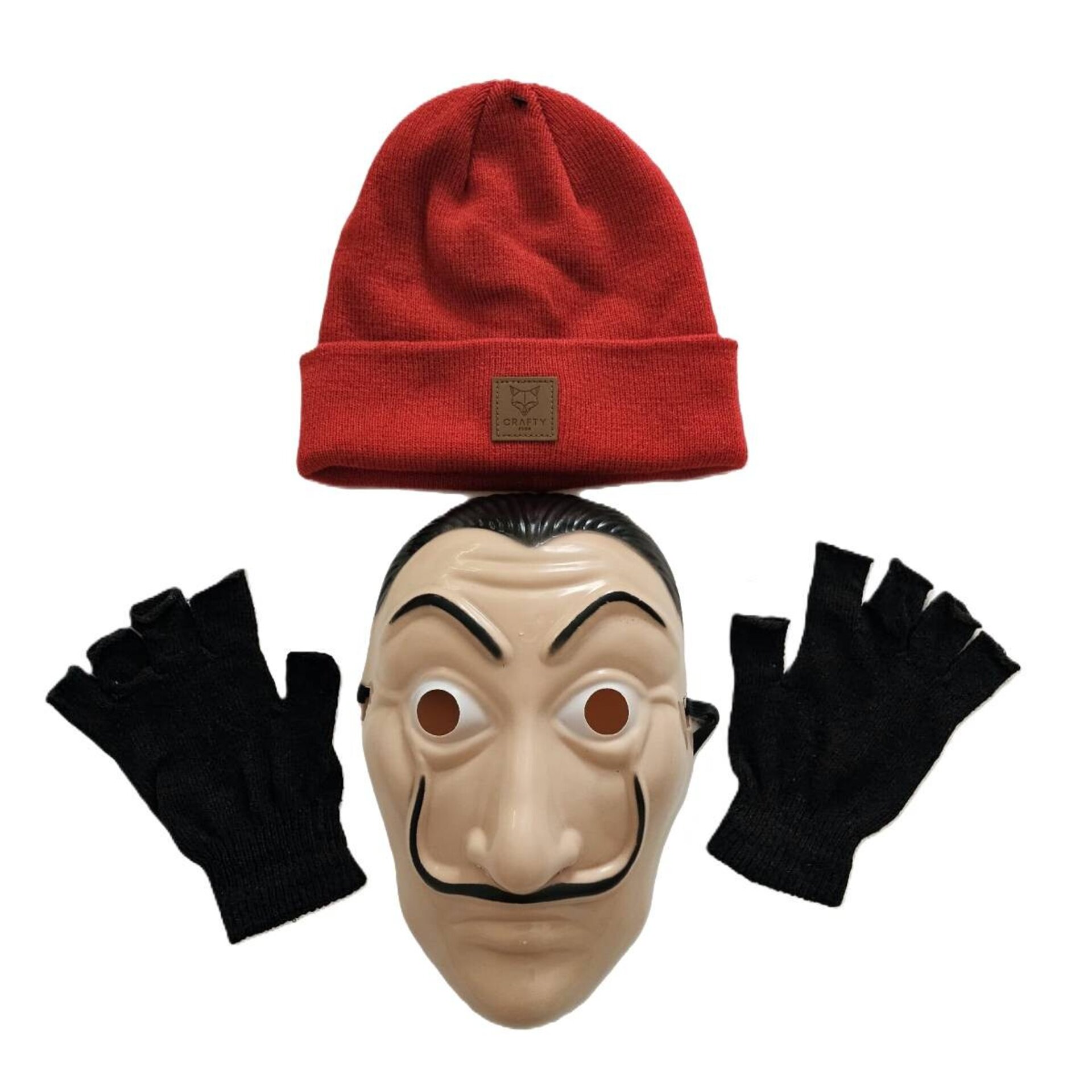 Máscara El Salvador Dalí La Casa de Papel Gorro Rojo - 1