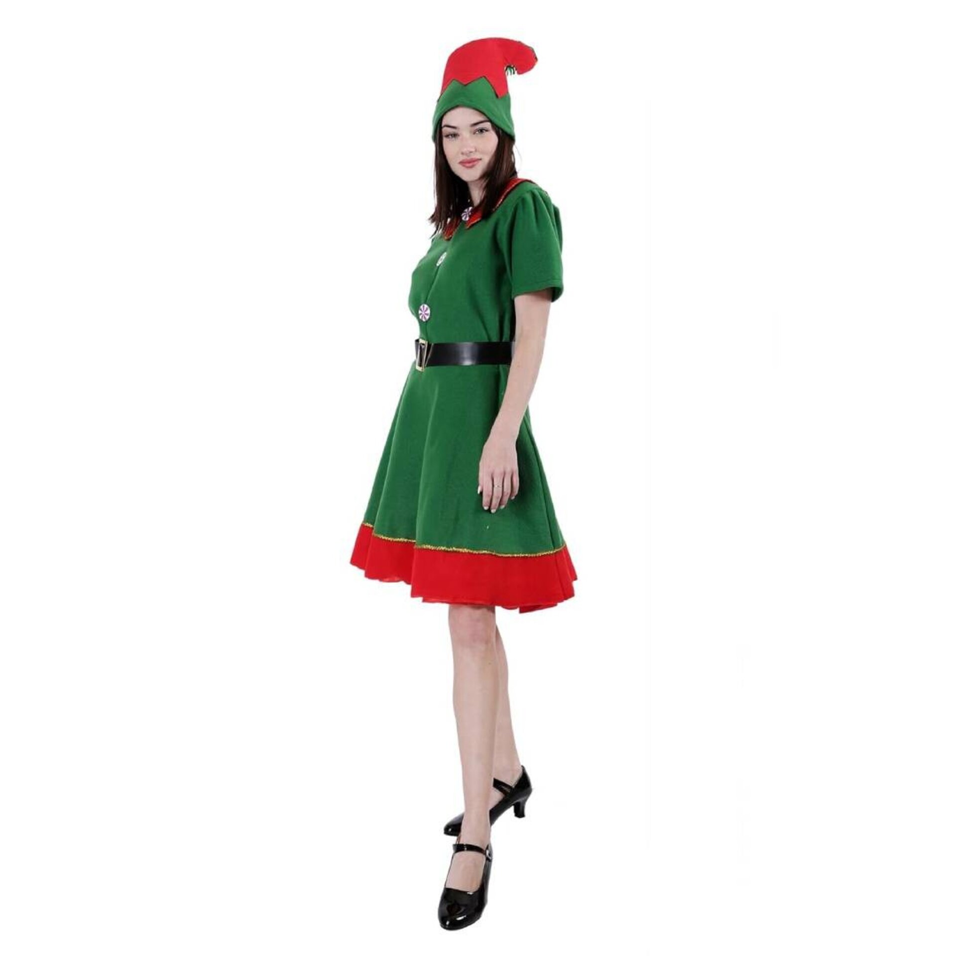 Disfraz Elfo - Duende Verde - Vestido Mujer Adulto - Navidad Regalos - 2