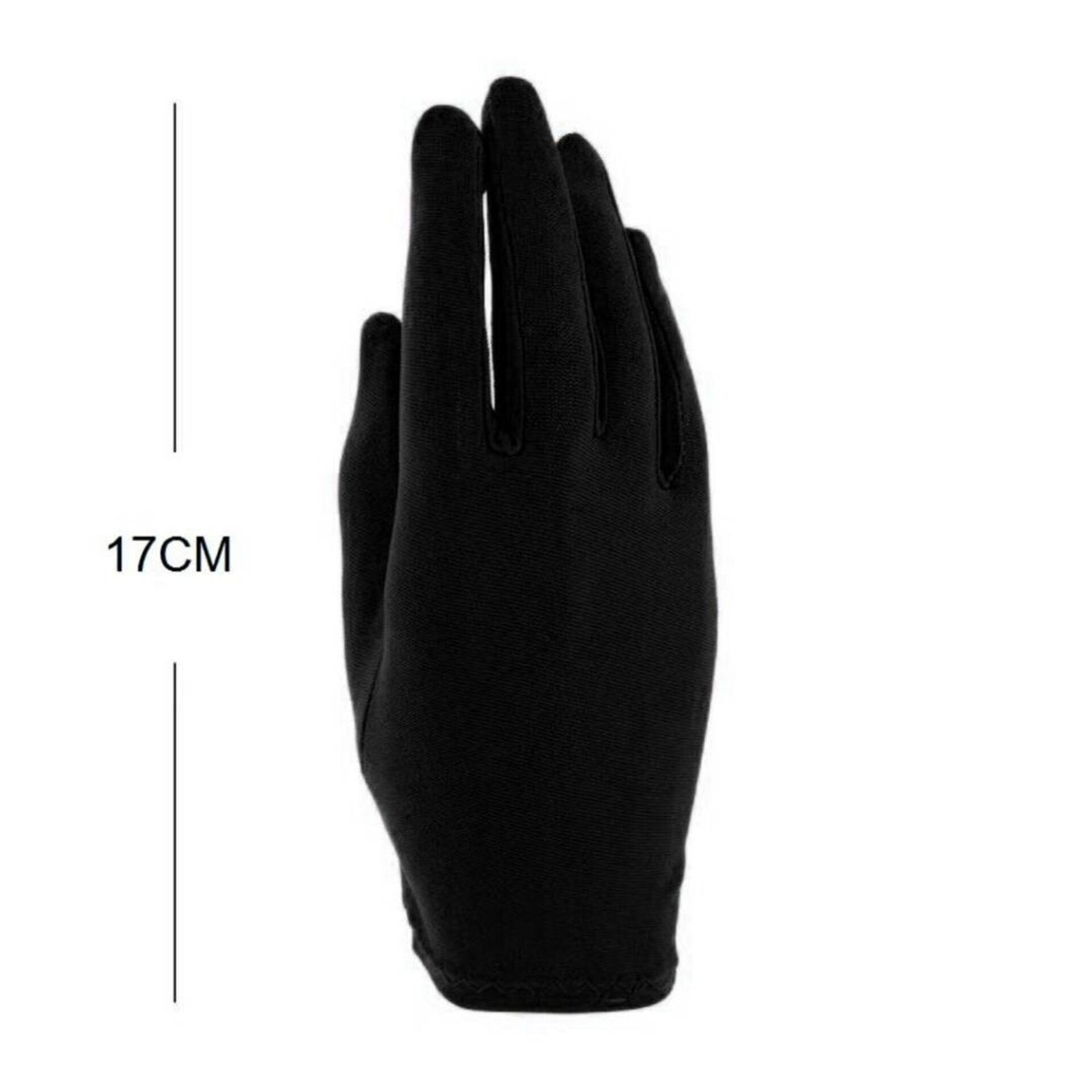 Guantes Negros Cortos Hombre Mujer Adulto Complementos Disfraces Fiestas - 2