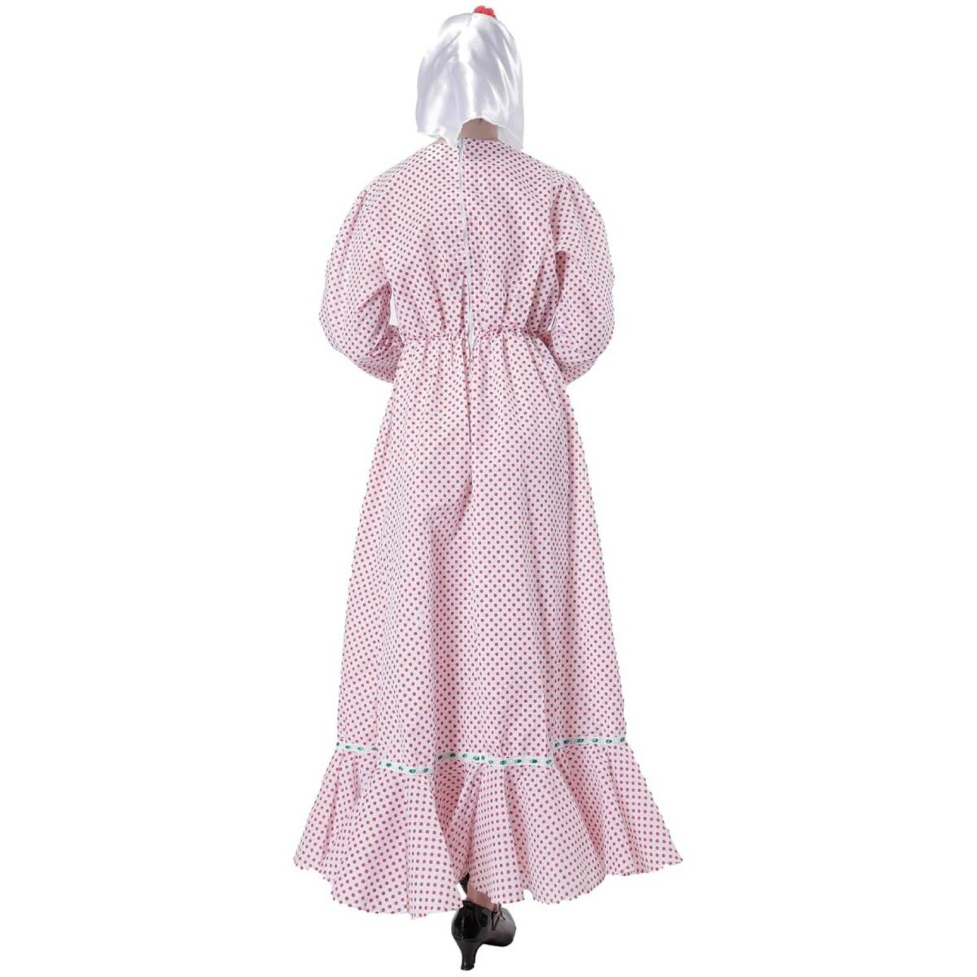Vestido Chulapa Disfraz Madrileña con Pañuelo, Flor roja San Isidro Adulto Mujer - 2