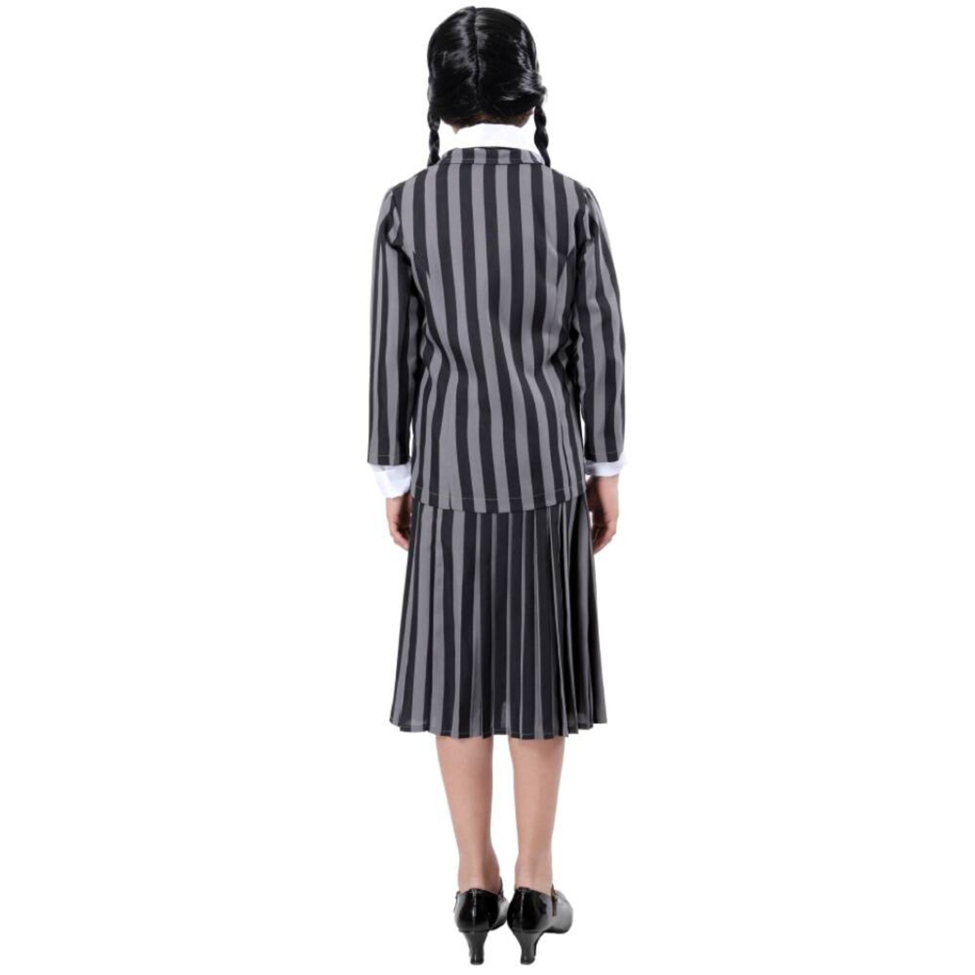 Disfraz Miércoles Addams Niñas. Uniforme de Película y Merlina Serie de Terror - 3