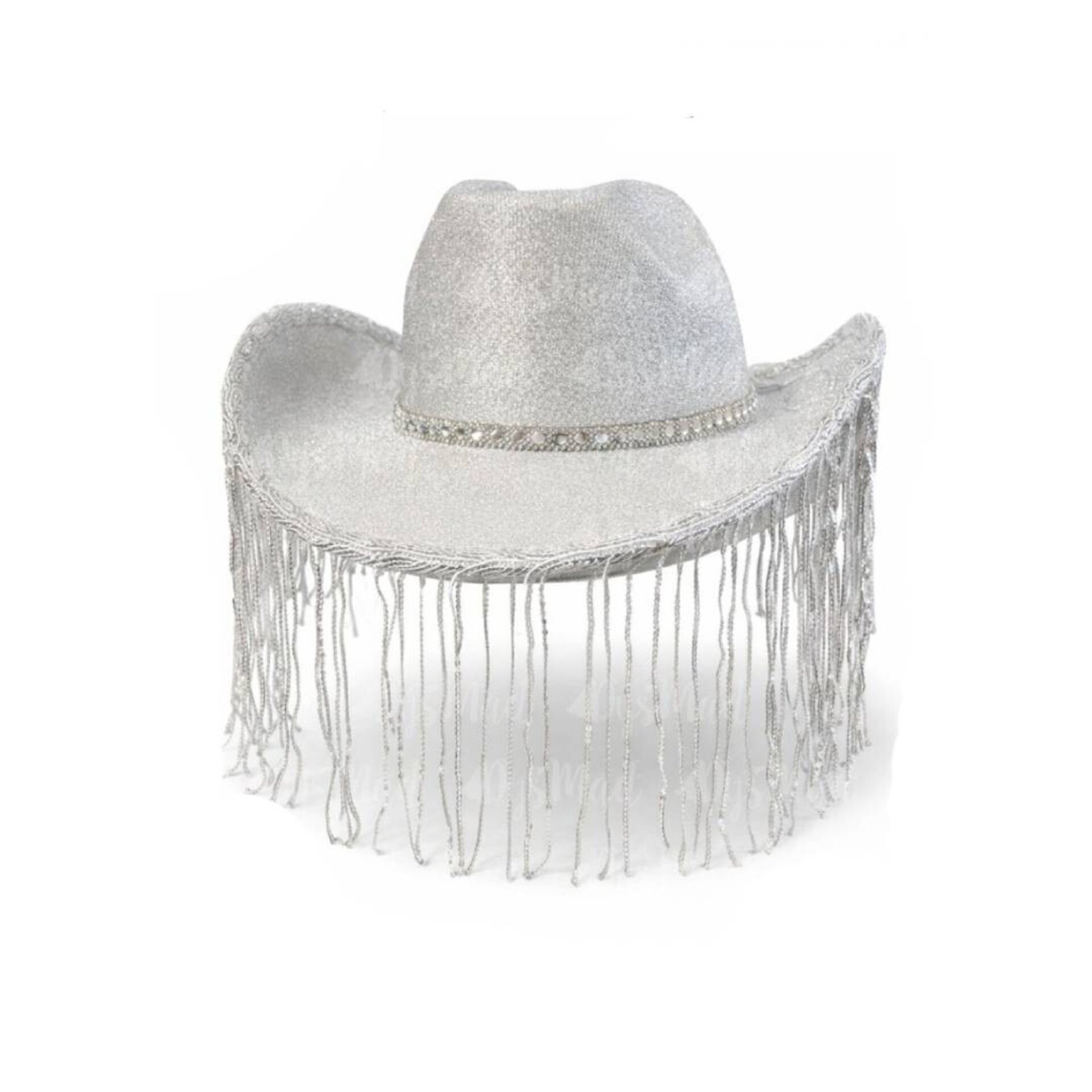 Pack Disfraz Vaquera Premium Adulto: Sombrero Cowgirl con Flecos de Lujo Blanco - 4