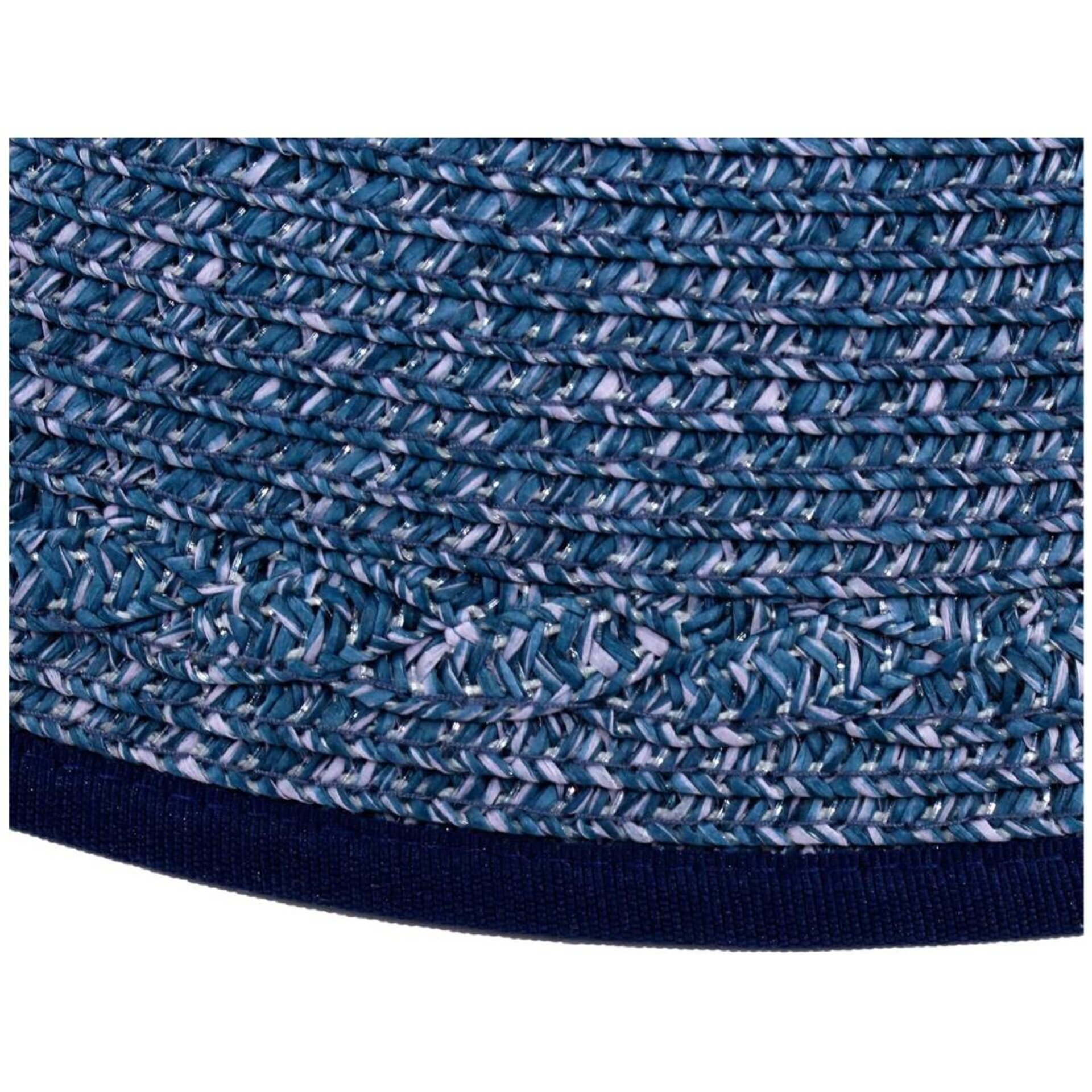 Visera paja azul - Sombrero verano con Velcro - 3