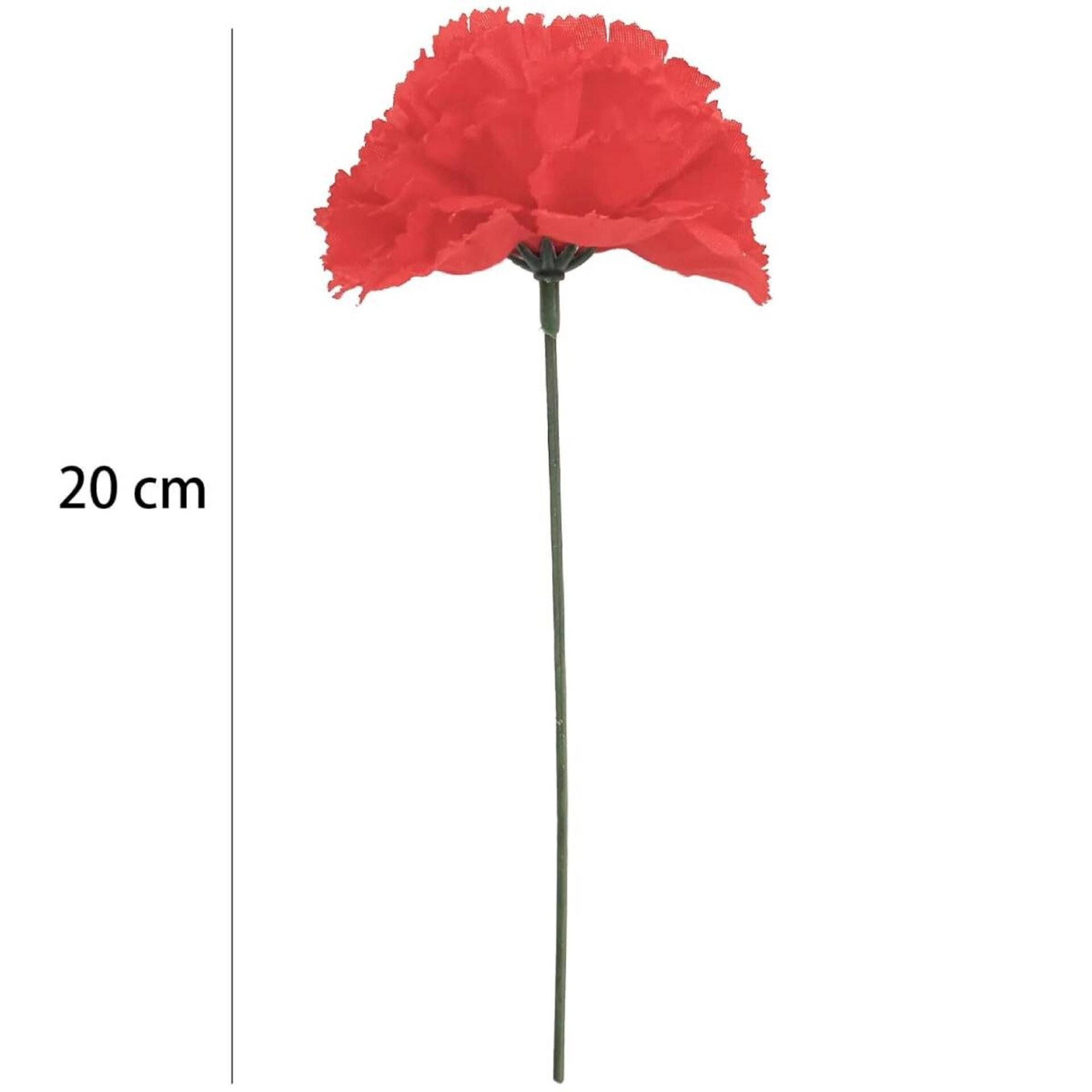 Flor Flamenca Clavel Rojo Blanco Accesorio Unisex para chulapa Chulapo Bodas - 2
