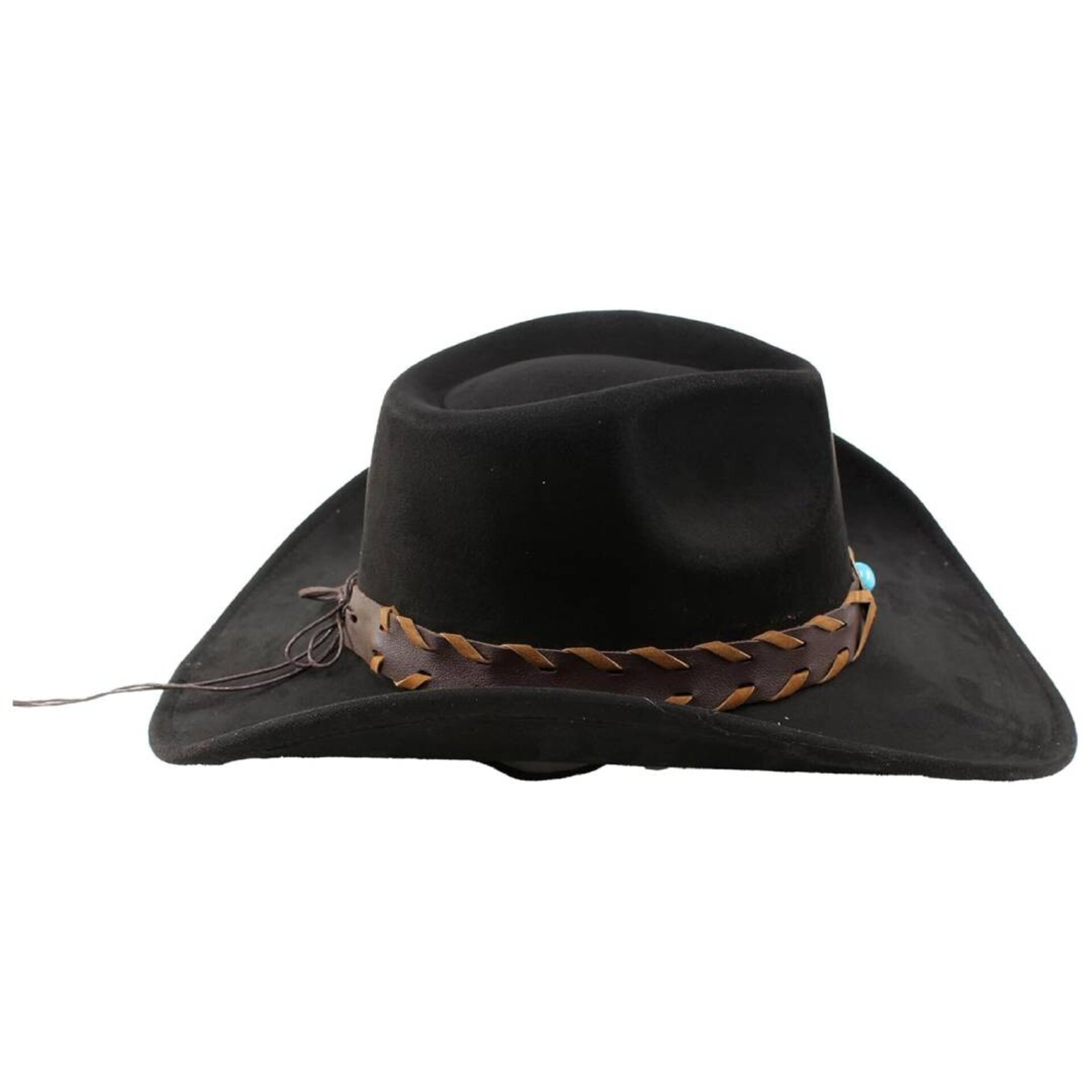Sombrero Vaquero Cowboy Cowgirl Western Rodeo negro liso - 4