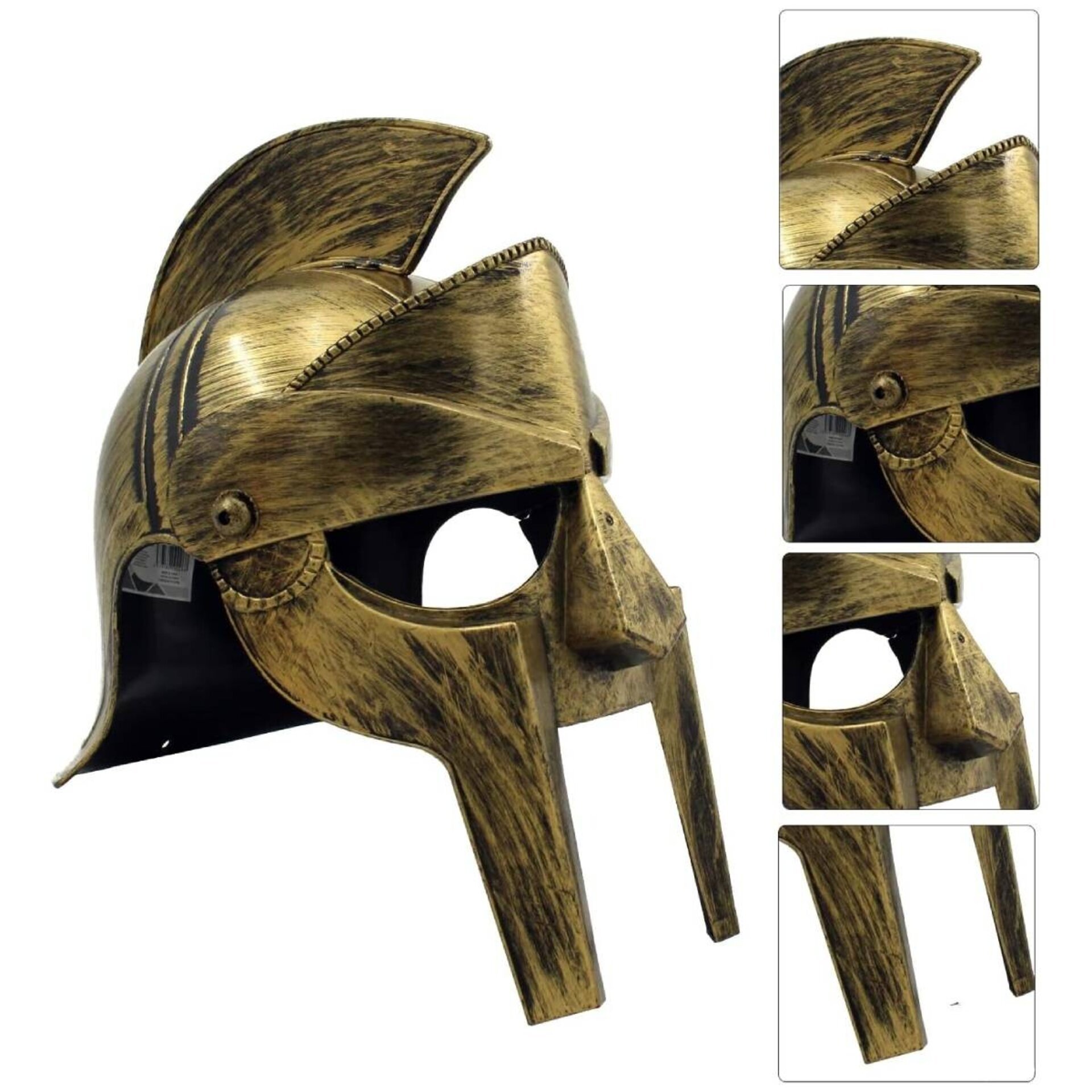 Casco Medieval para Disfraz Romano de Gladiador Guerrero Adulto Talla Única - 5