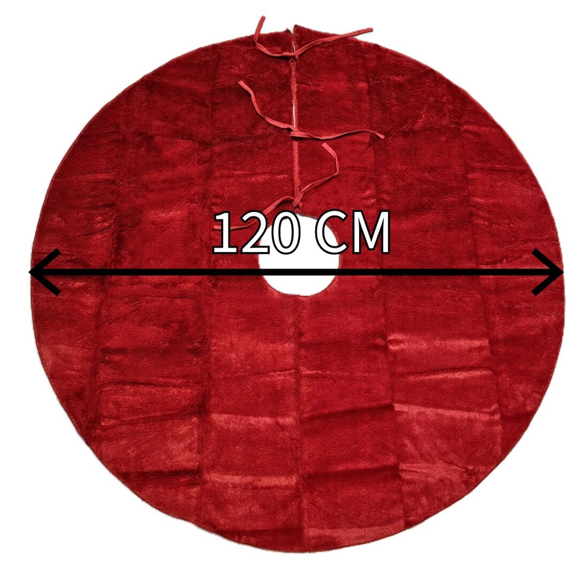 Alfombra Árbol Navideño Grande 120CM | Tapete Redondo Terciopelo | Decoración - 2