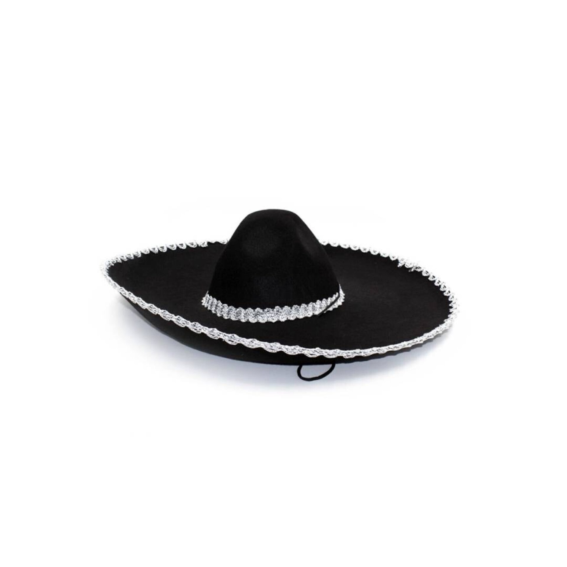 Sombrero Mexicano Negro Mariachi Disfraz Fiesta Mexicana, Talla Única Unisex - 1