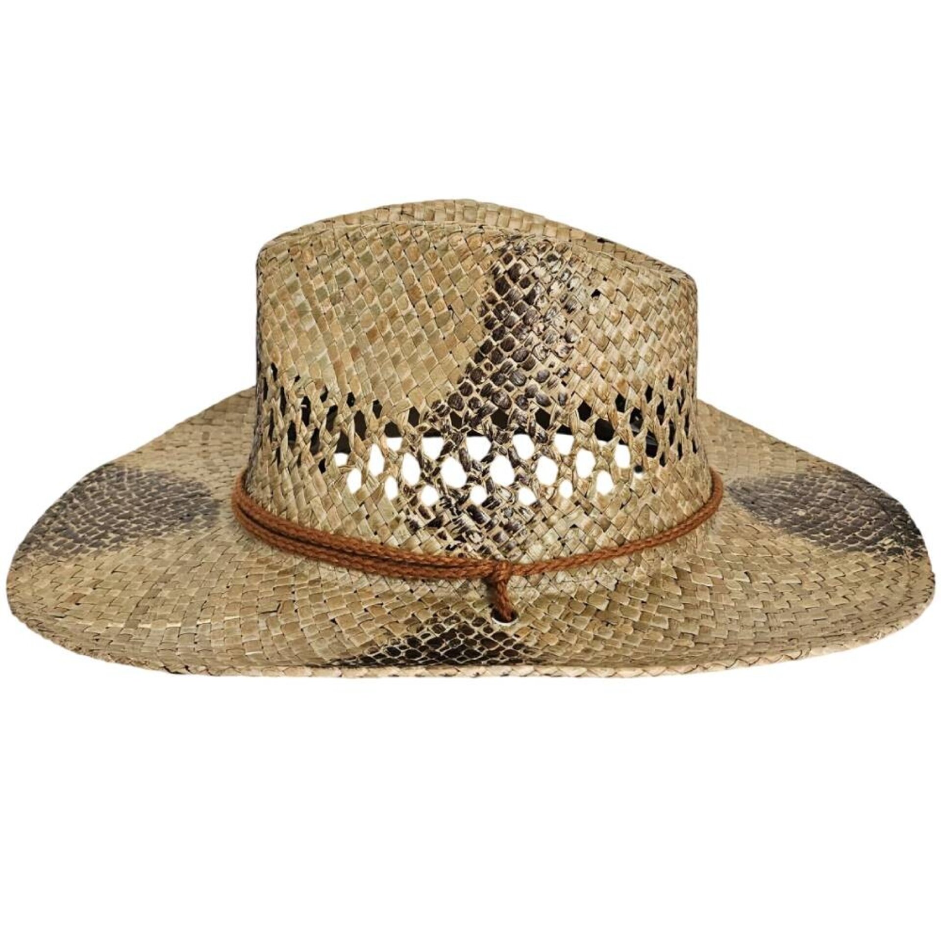 Sombrero Paja Natural Unisex | Estampado Serpiente | Ajustable Western - 6