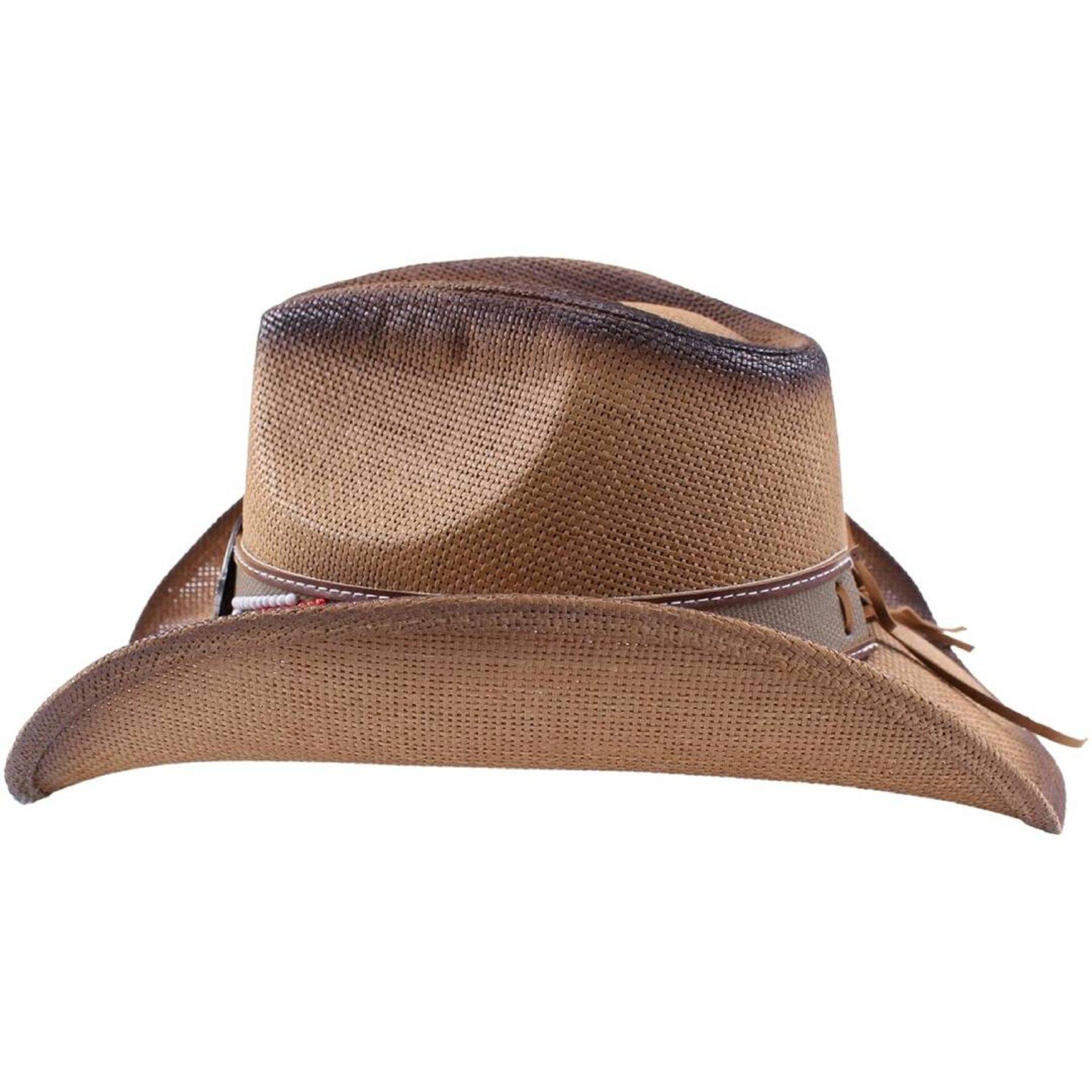 Sombrero Vaquero Paja Resistente Unisex Adulto - Estilo Western Cowboy Marrón - 3