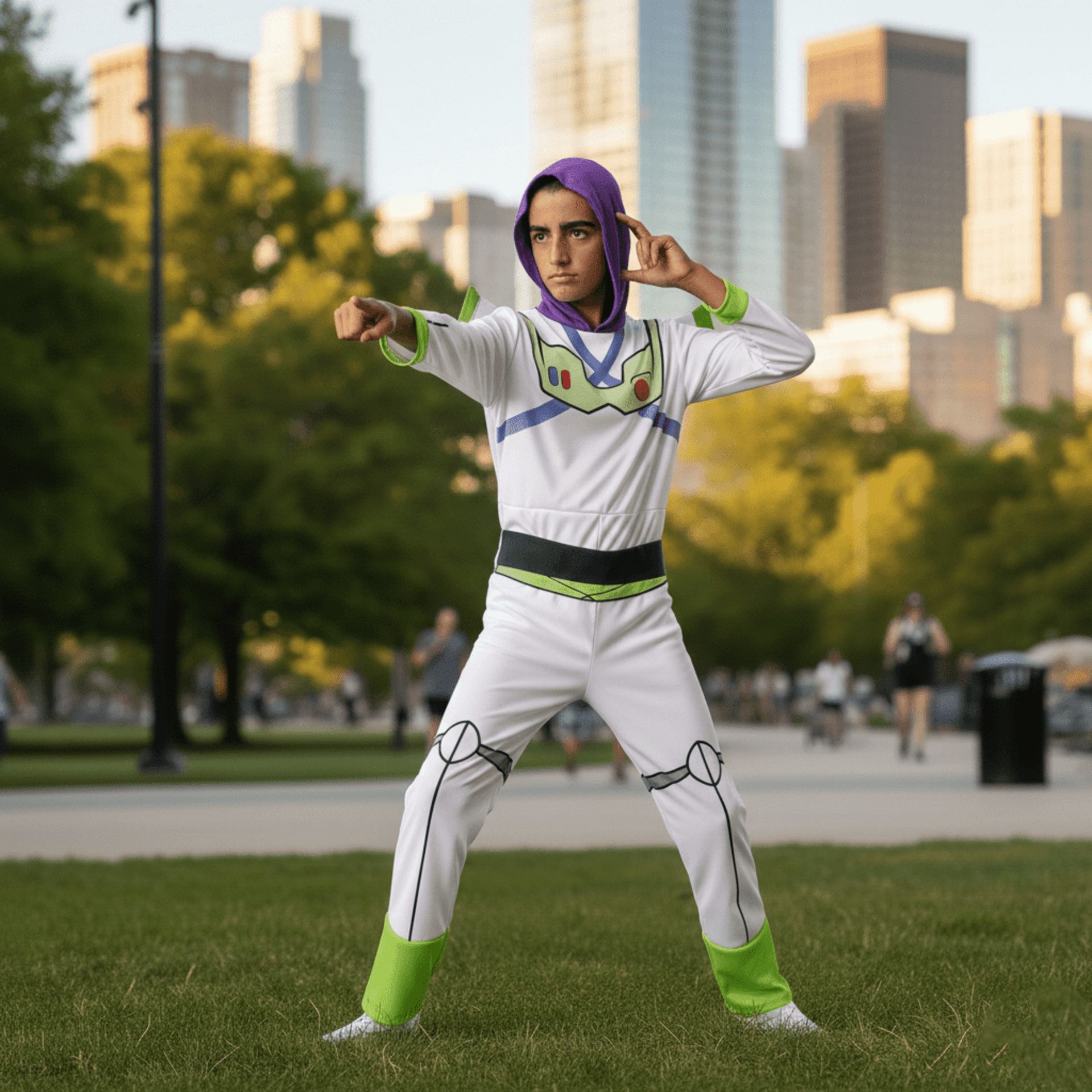 Disfraz de Guardián Galáctico para Niños - Mono Enterizo Con Capucha + Alas - 4