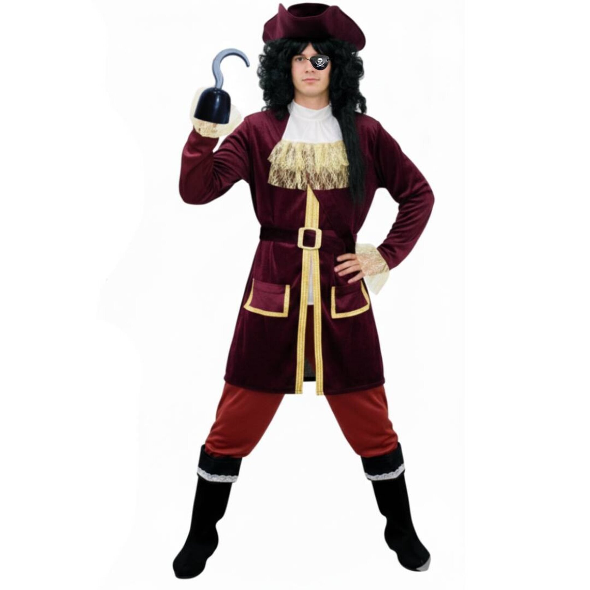 Disfraz de Capitán Garfio para Hombre | Traje Pirata | Carnaval y Halloween - 1