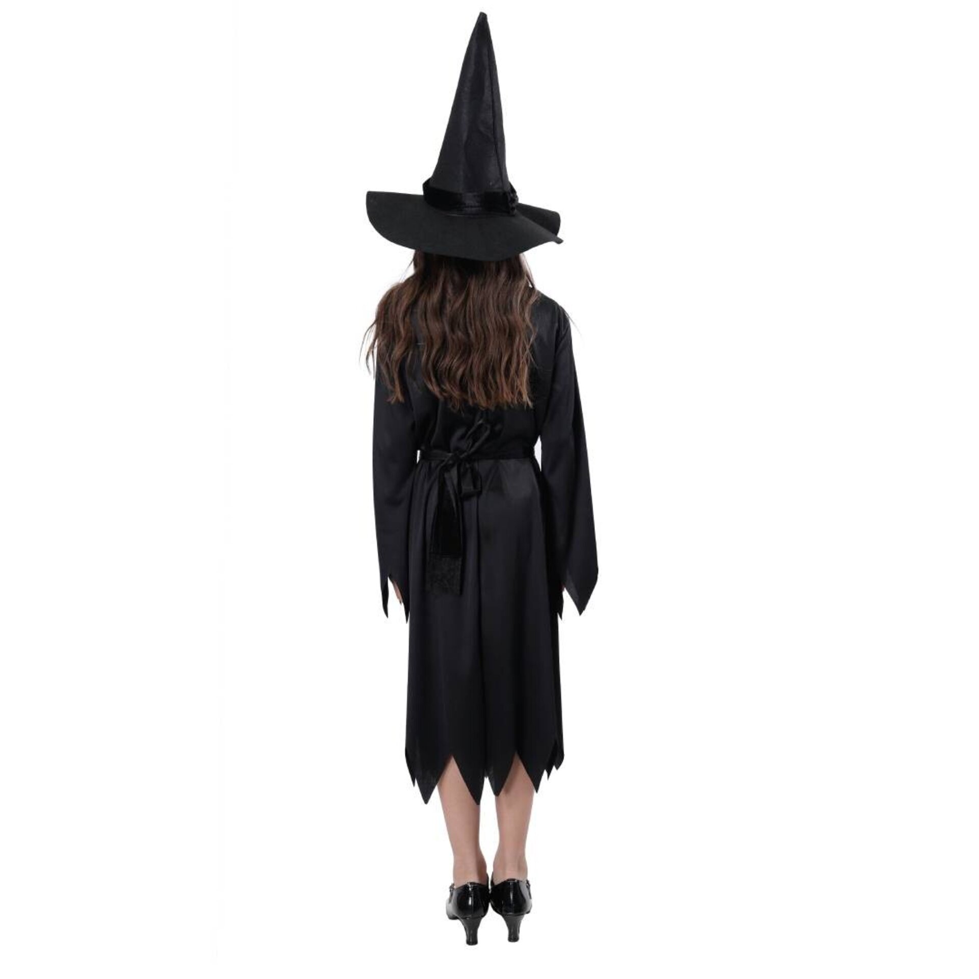 Disfraz Bruja con Sombrero Negro para niñas Talla 3 a 12 años - 2