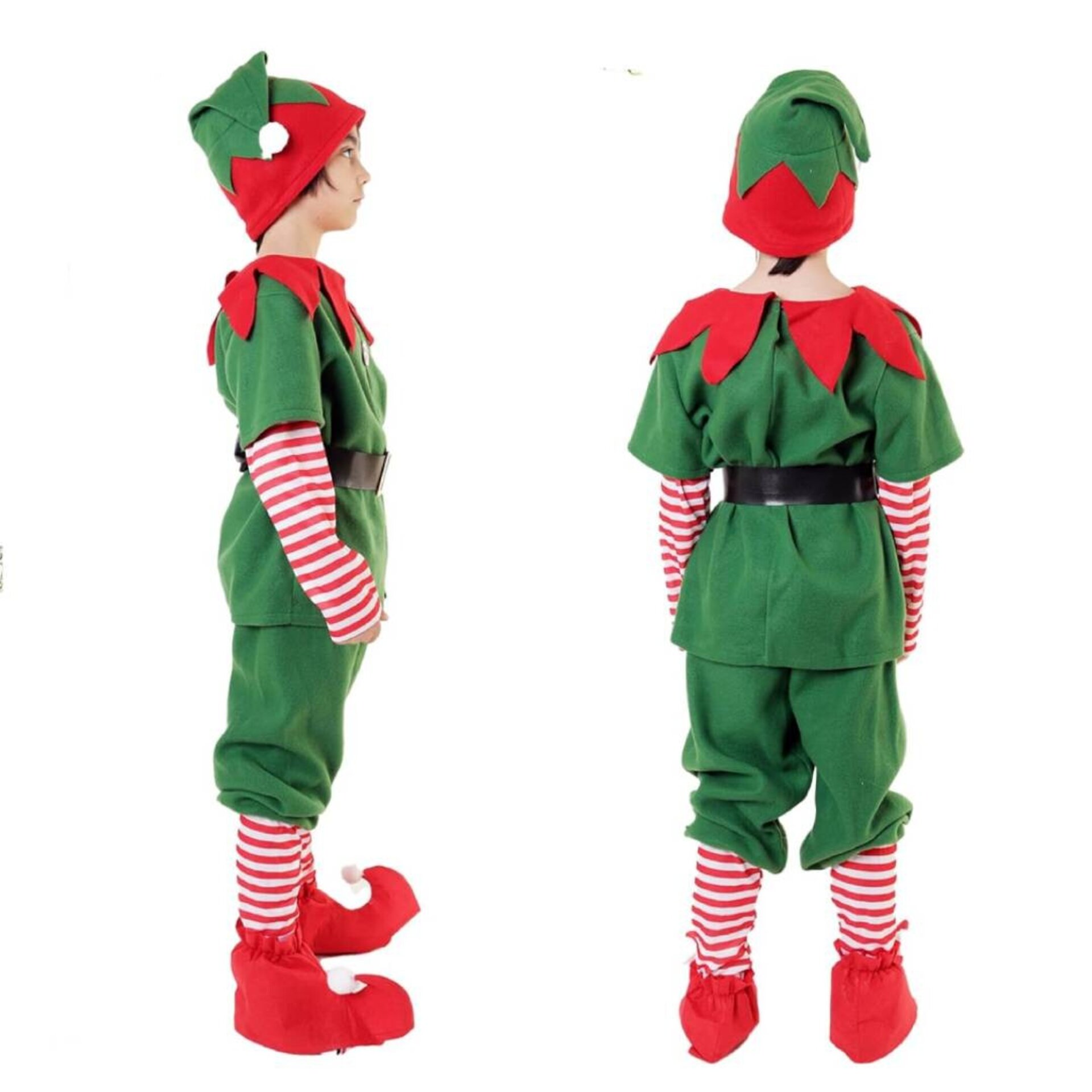 Disfraz Elfo - Traje Duende Verde - Papa Noel - Regalos Niños 3 a 15 años - 7