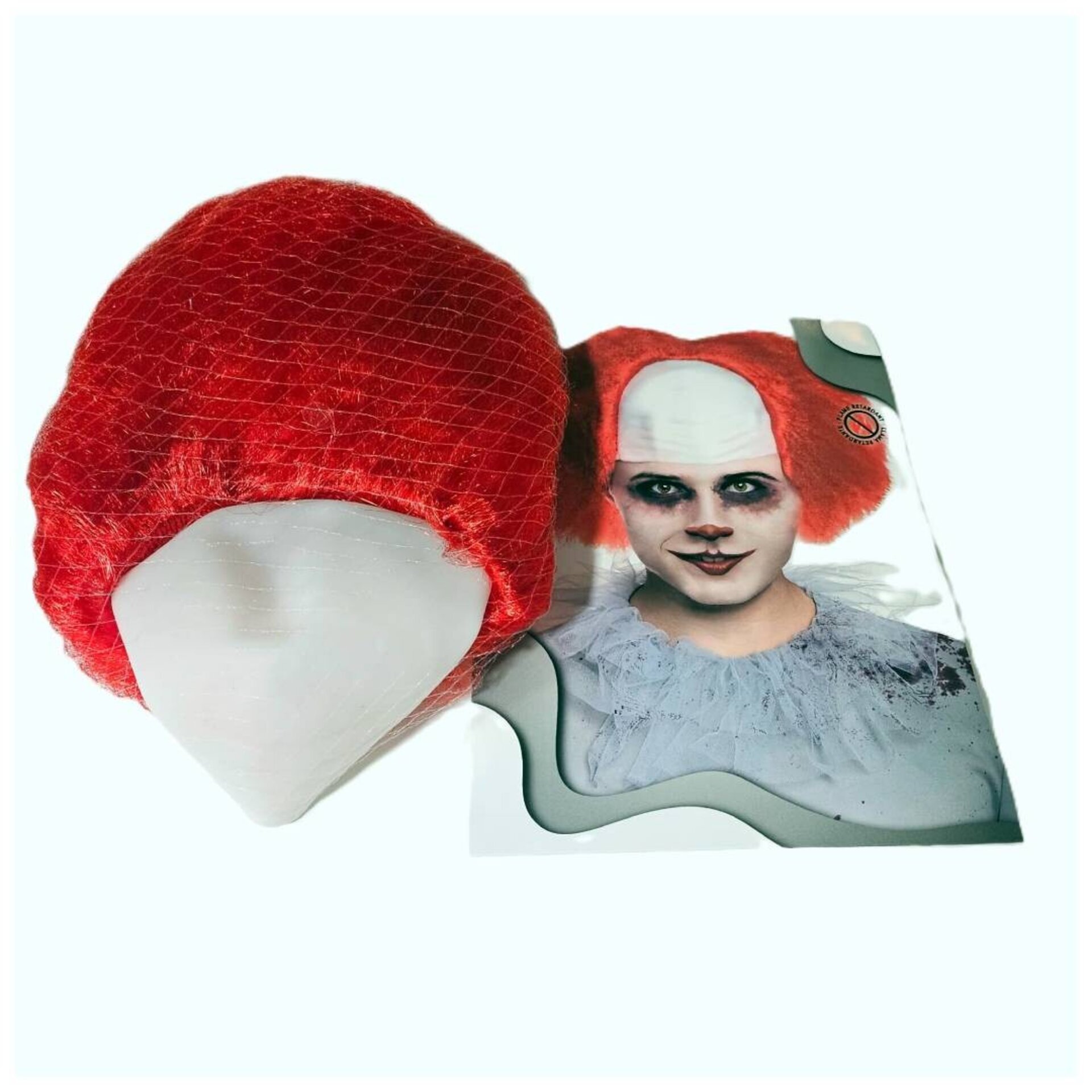 Disfraz Payaso IT Asesino Derry Pennywise Hombre Peluca Roja Guantes Accesorio - 3
