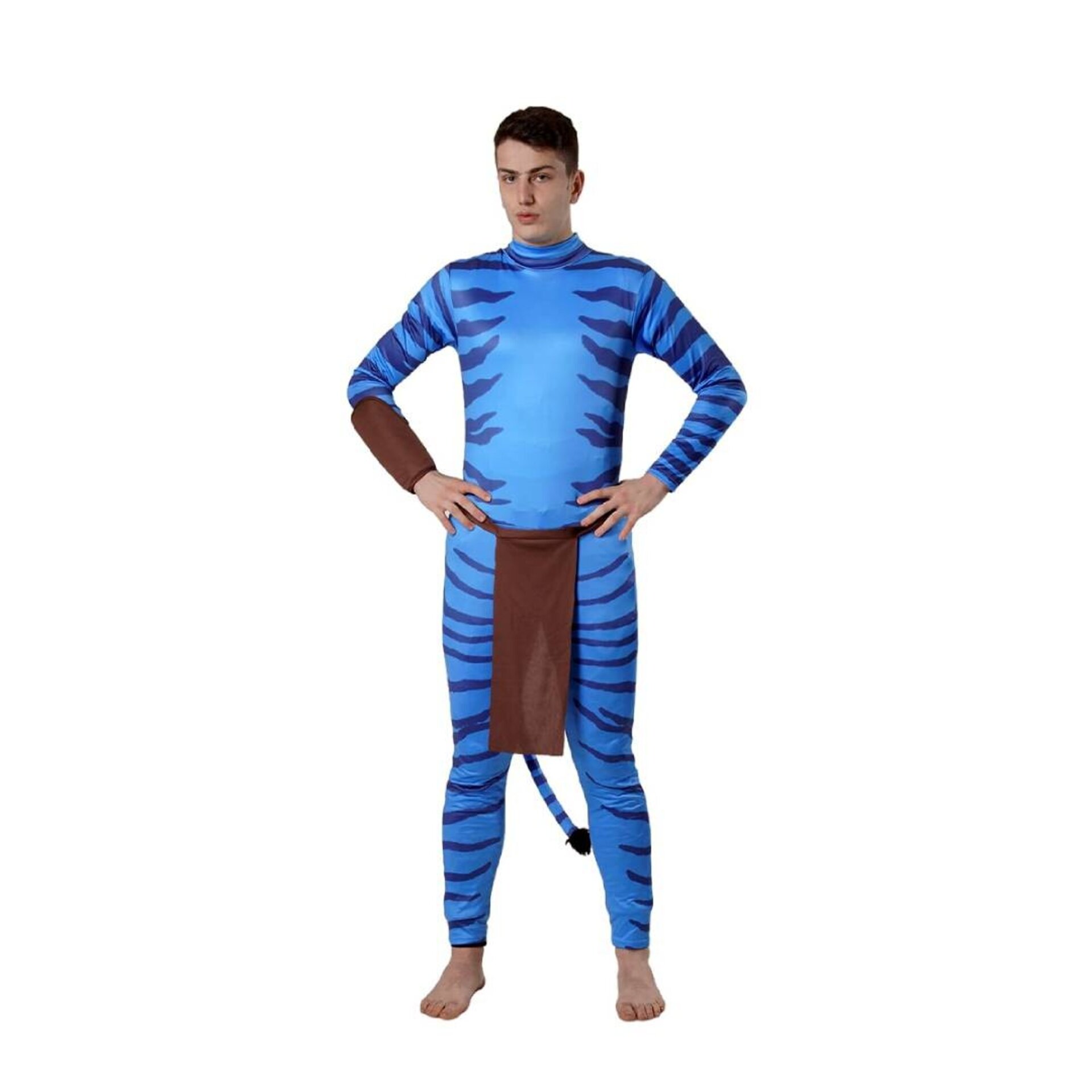 Disfraz Avatar Hombre Adulto - Mono Enterizo Guerrero Azul - Tribu Na'vi Pandora - 1