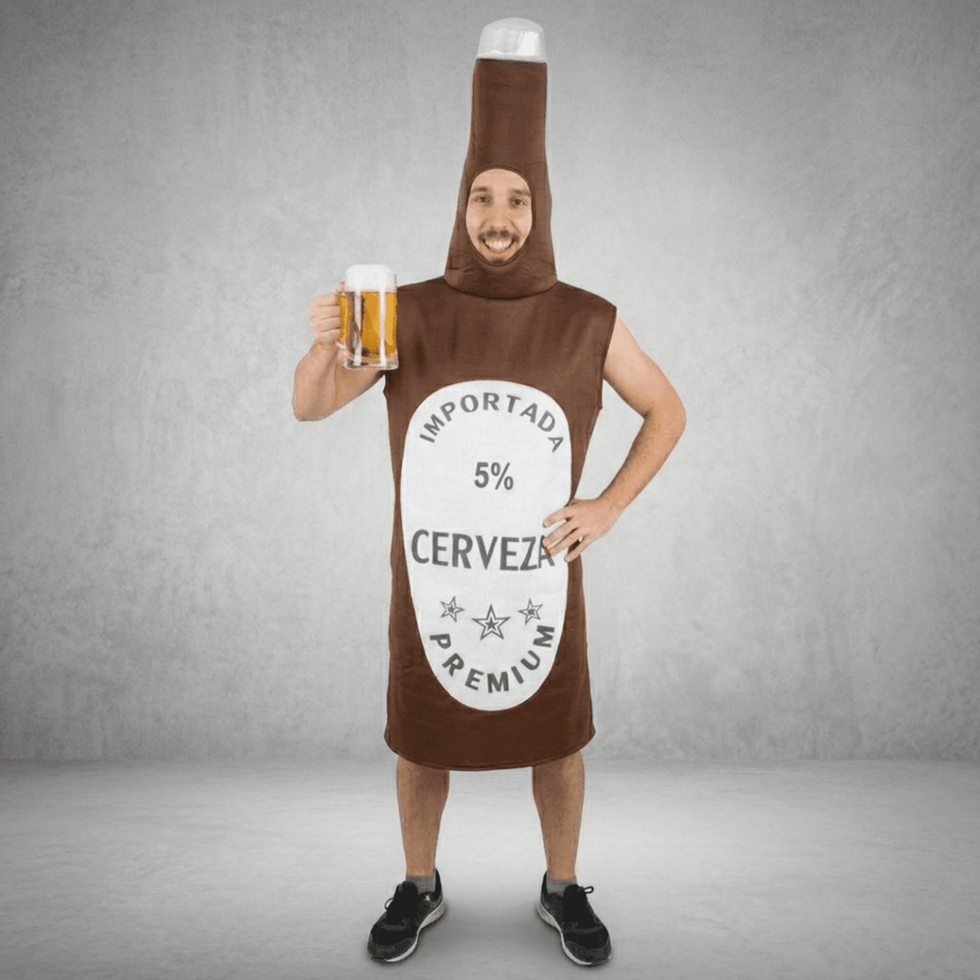 Disfraz de Botella de Cerveza para Adulto - Talla Única Unisex | Traje Original - 5