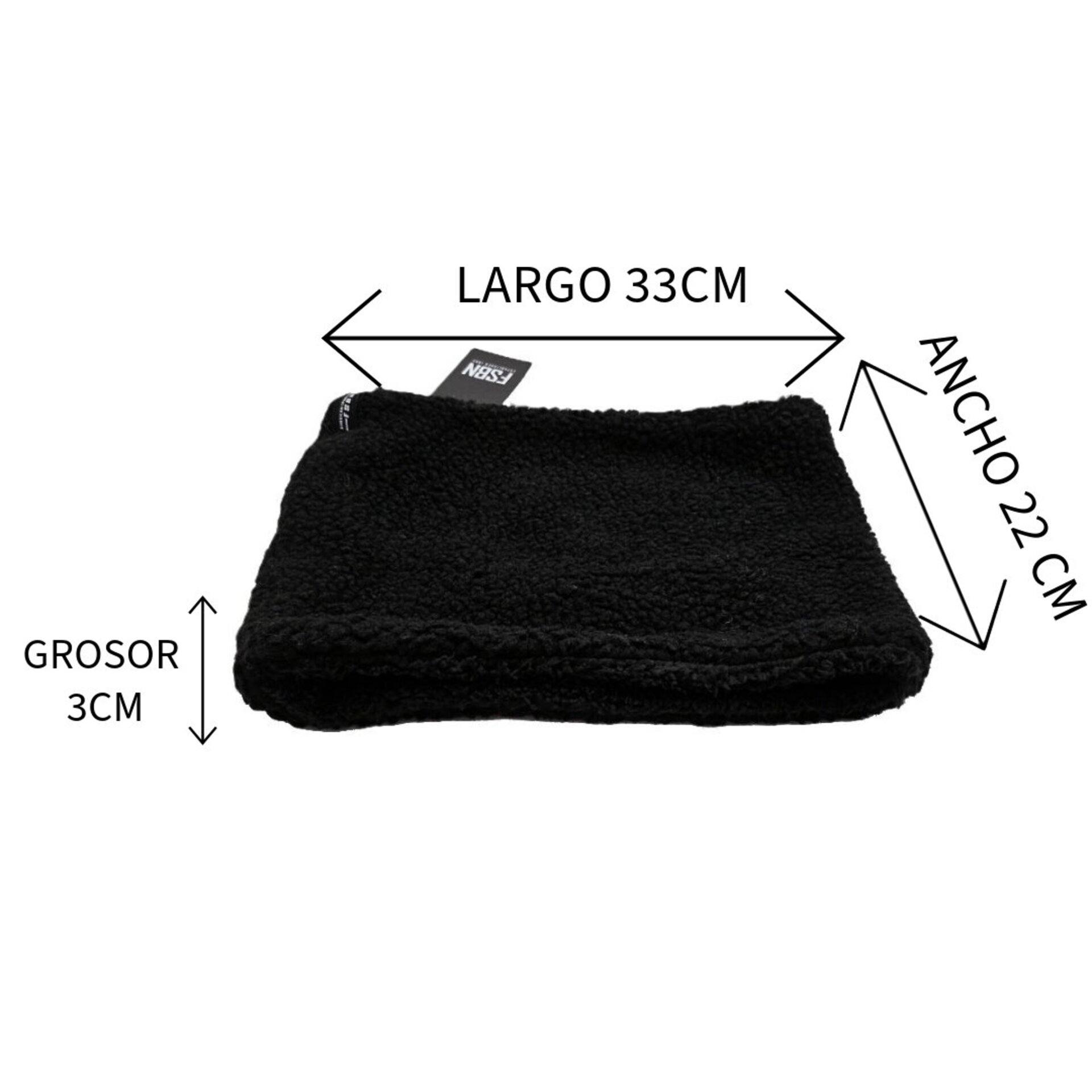 Bufanda Redonda unisex para el cuello Braga Calentador Borrego Negro - 7