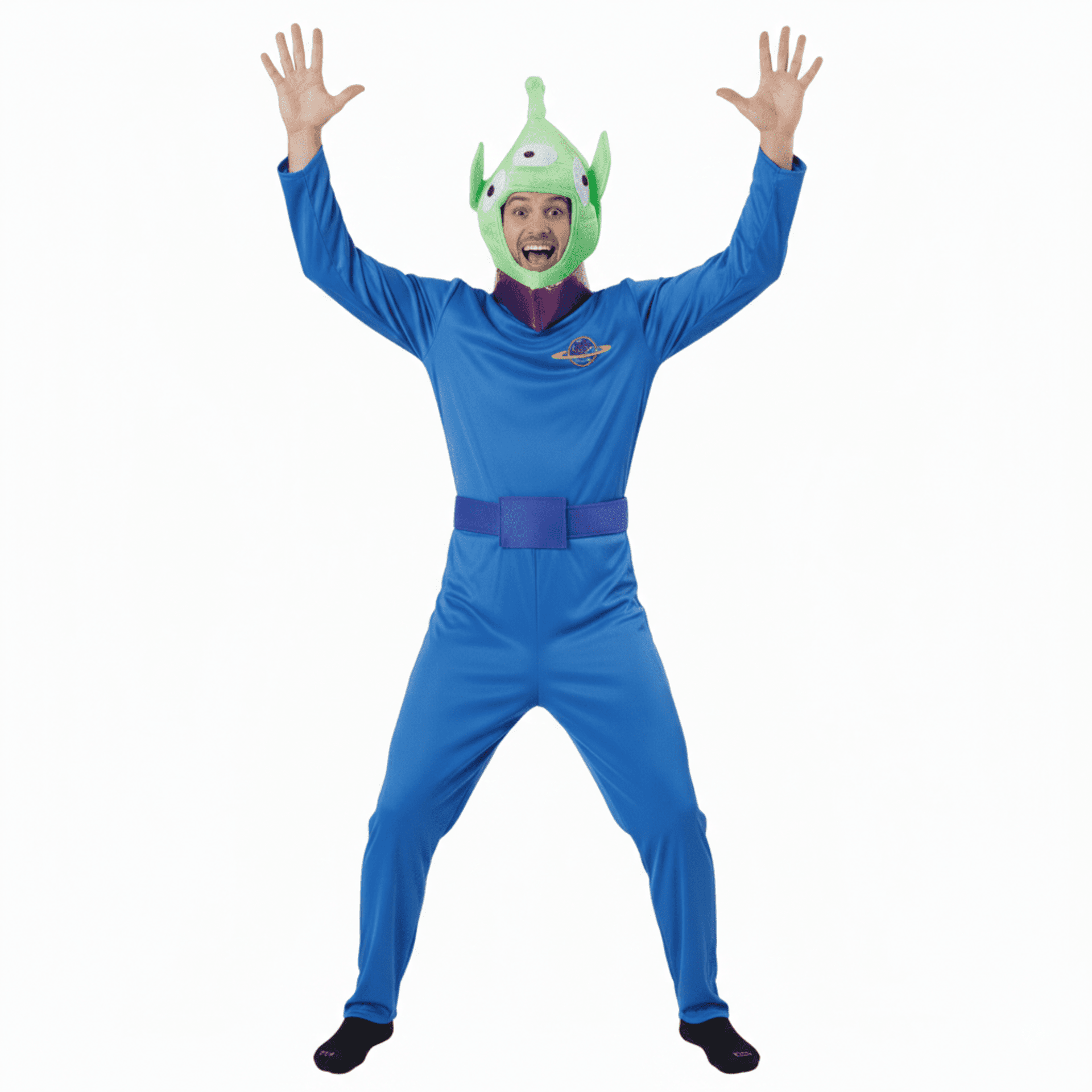 Disfraz Marciano Alien Toy Story Mono enterizo con Gorro Adulto Talla M-L-XL - 1