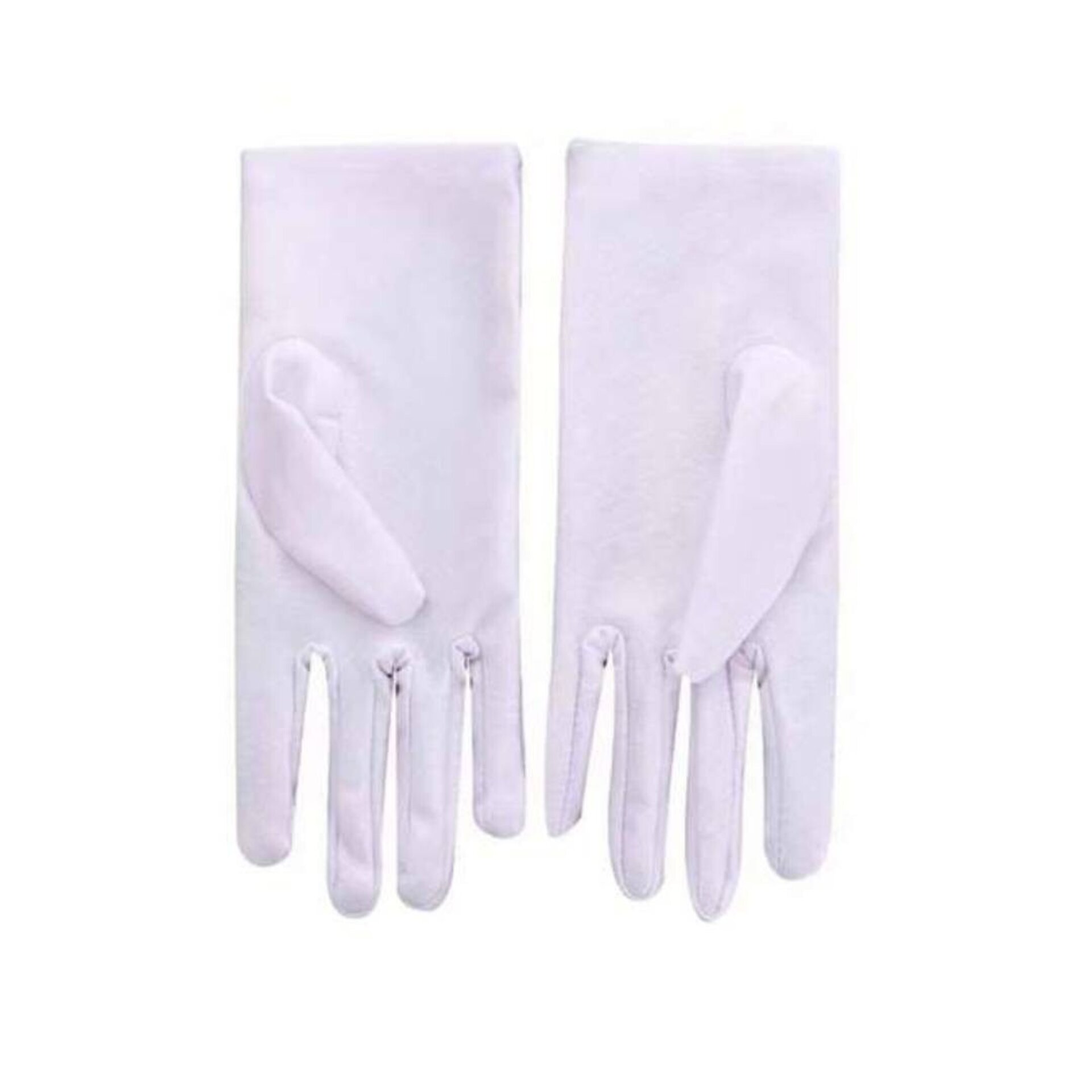 Guantes Blancos Cortos Hombre Mujer Adulto Complementos Disfraces Fiestas - 4