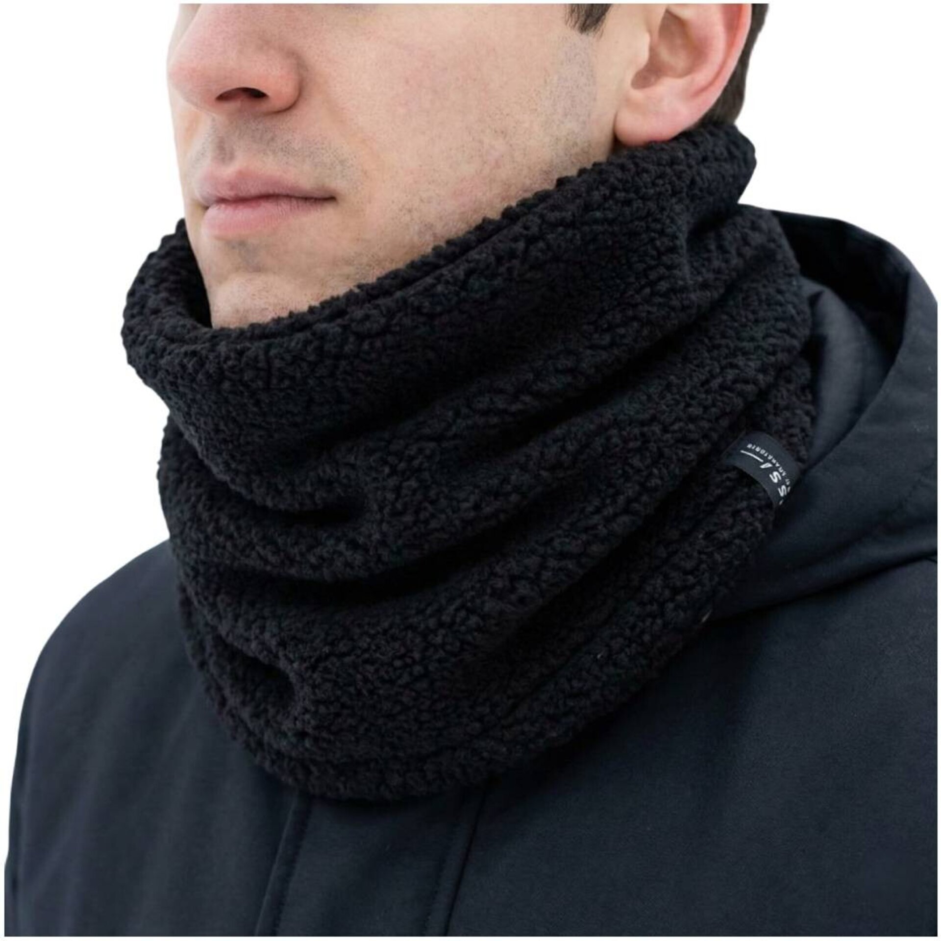 Bufanda Redonda unisex para el cuello Braga Calentador Borrego Negro - 5