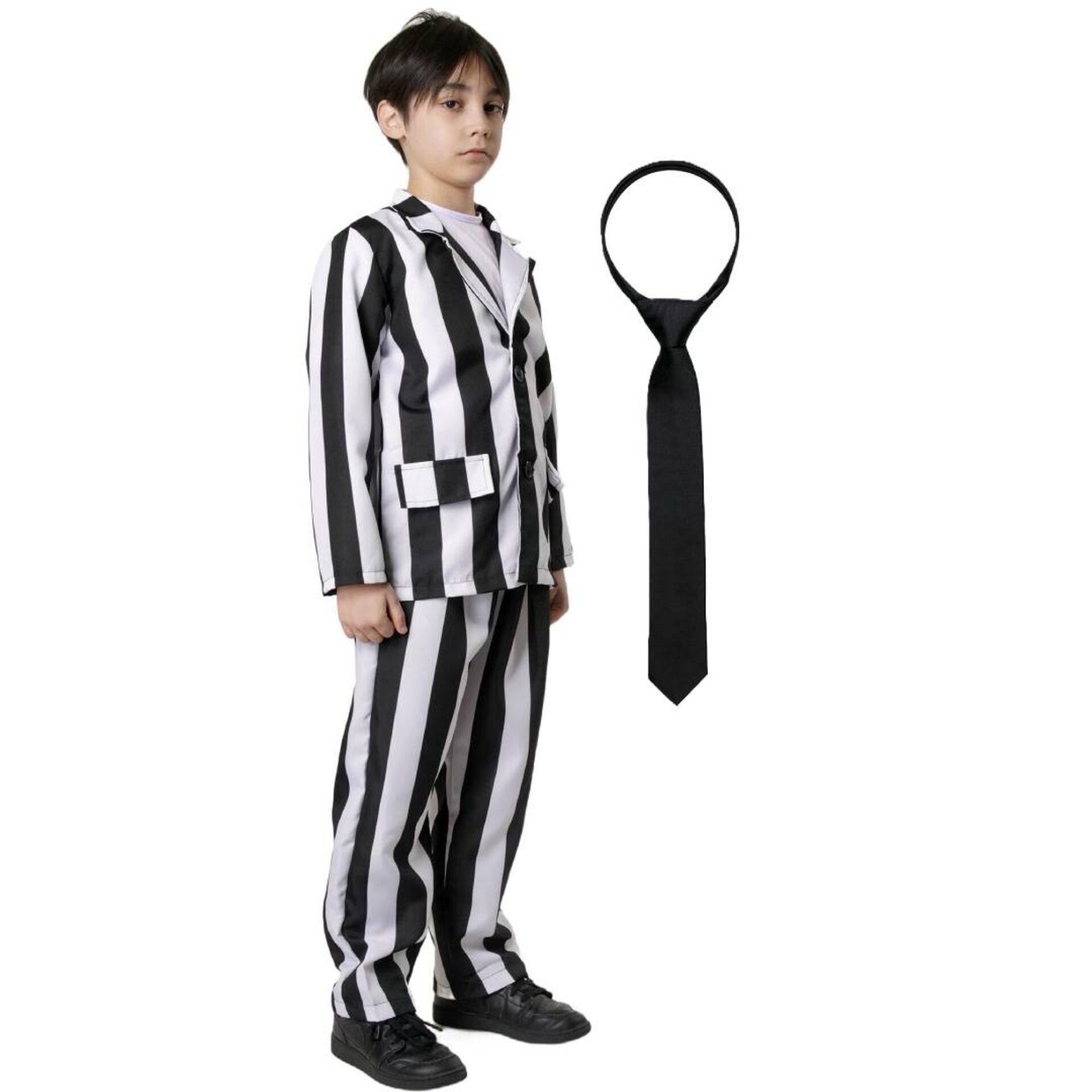 Disfraz Bitelchus para Niños. Chaqueta Pantalón Corbata. Traje Terror Película - 4