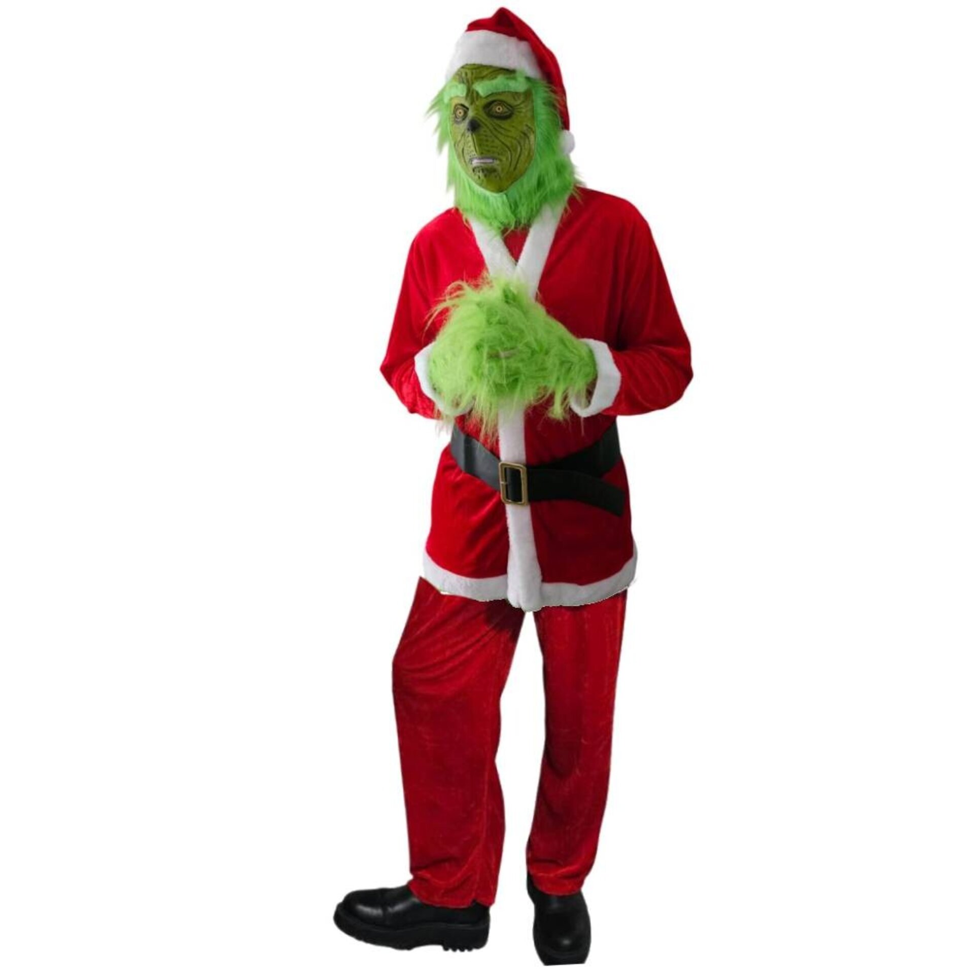 Disfraz El Grinch Monstruo Verde de Navidad Traje Papa Noel Hombre Adulto - 3