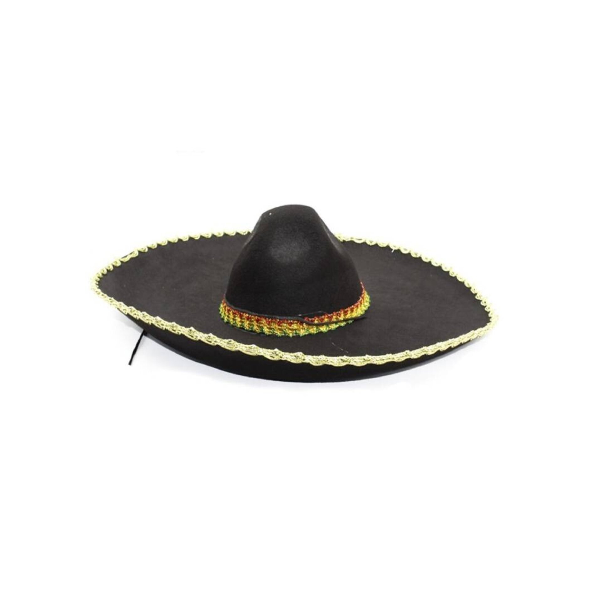 Sombrero Mexicano Mariachi Negro | Disfraz Fiesta Mexicana | Talla Única Unisex - 1