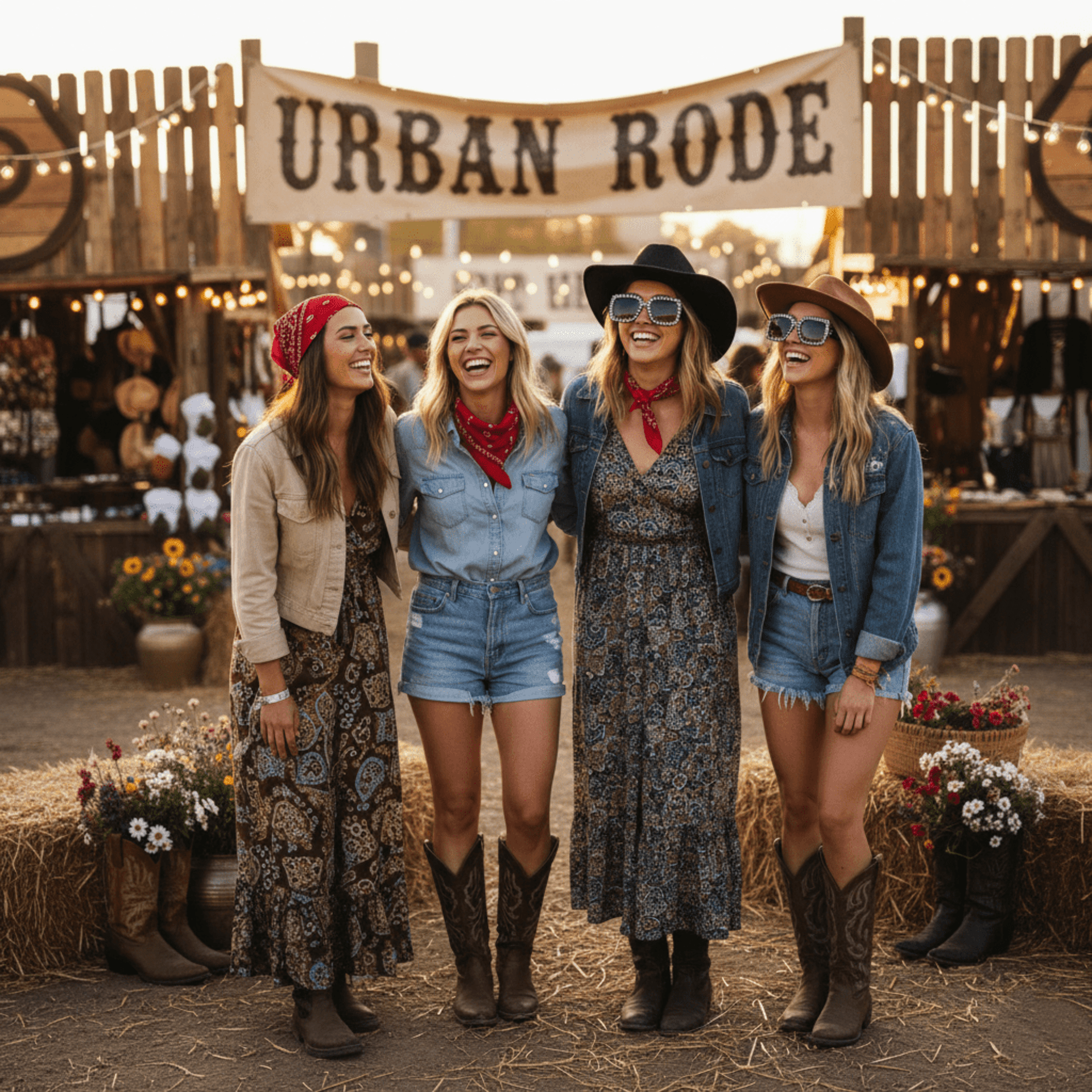 Pack Cowboy Premium Unisex - Sombrero Vaquero Ajustable, Gafas de sol y Bandana - 6