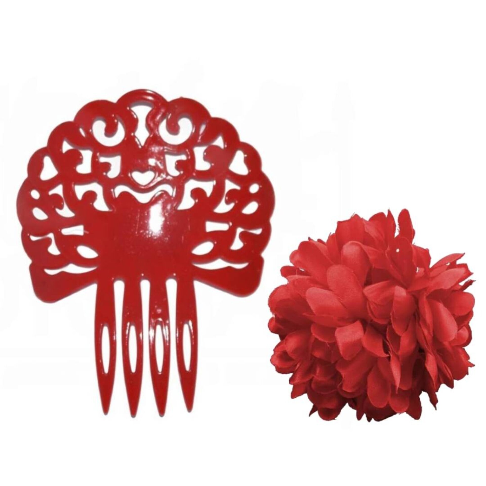 Traje de Flamenca Niña Rojo y Blanco con Lunares - Vestido de Sevillana Infantil - 2