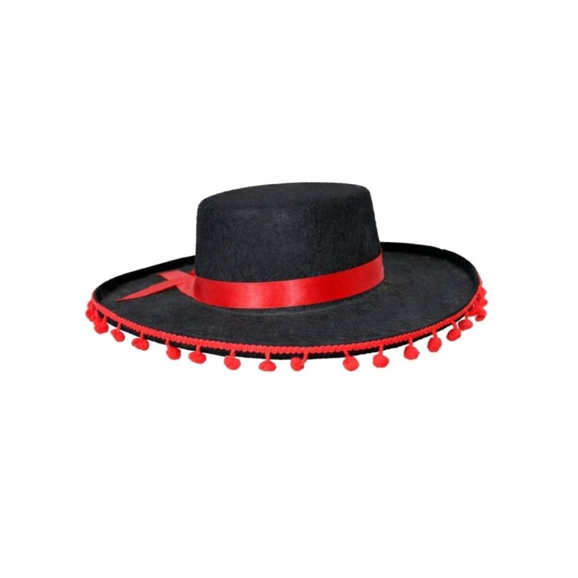 Sombrero Cordobés con Madroños y Cinta Roja - Gorro Ajustable para Niños Adultos - 6