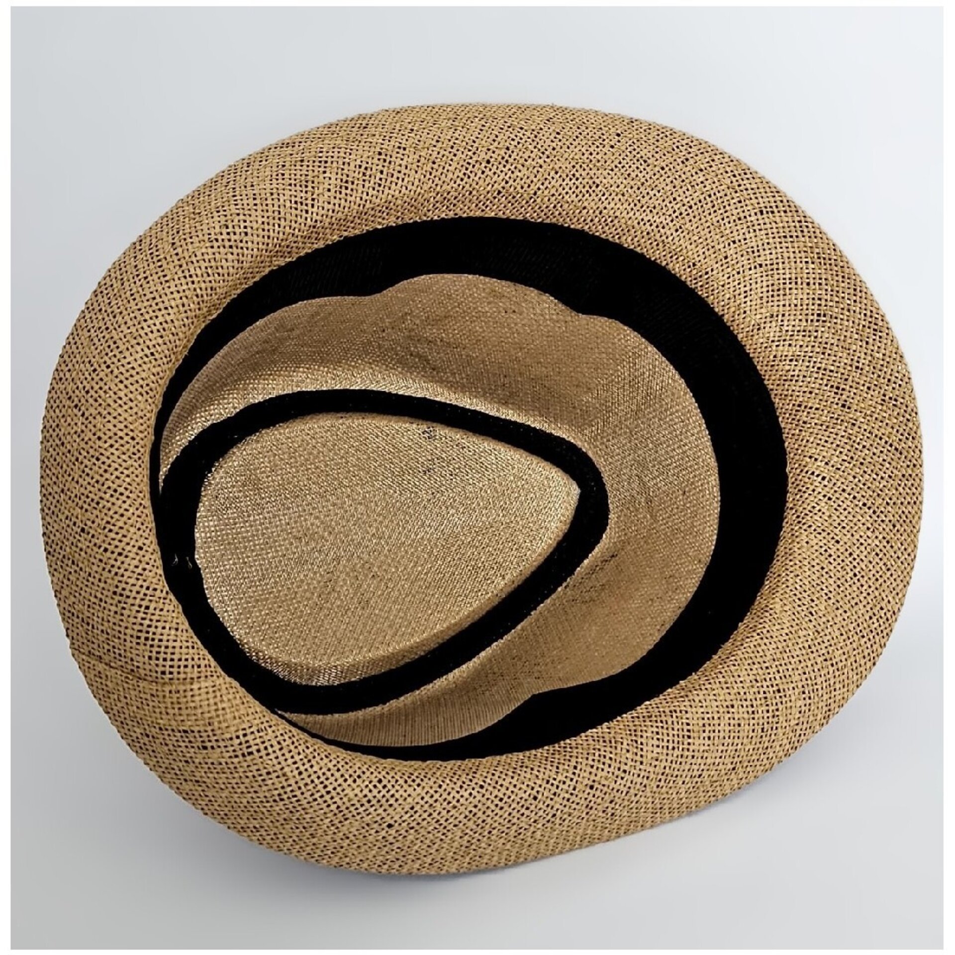 Sombrero Trilby Fedora Clásico Gorro Marrón de Paja de Papel Adulto M/L - 7