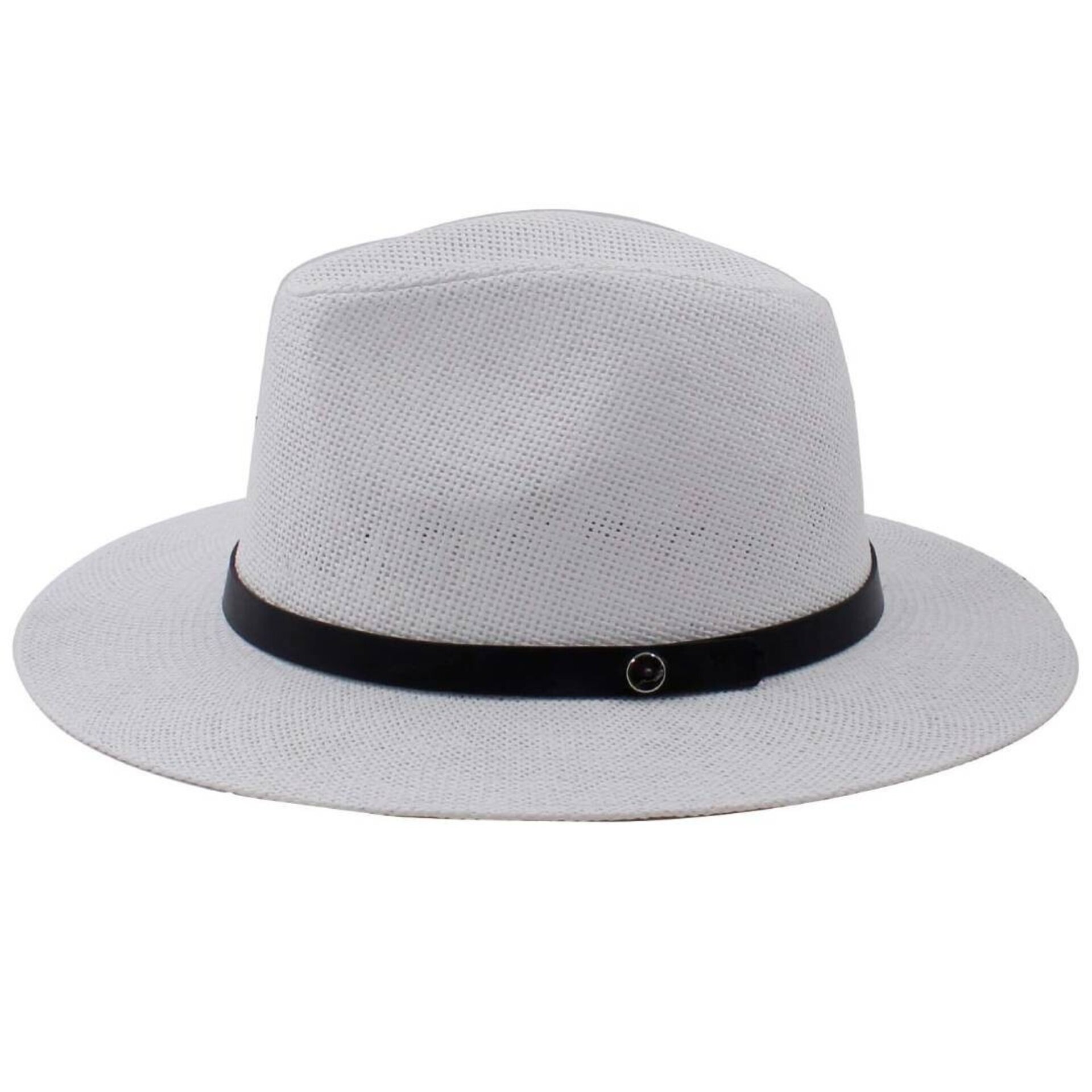 Sombrero Panama Ala ancha Paja Blanco Adulto Unisex Talla Única M-L - 1