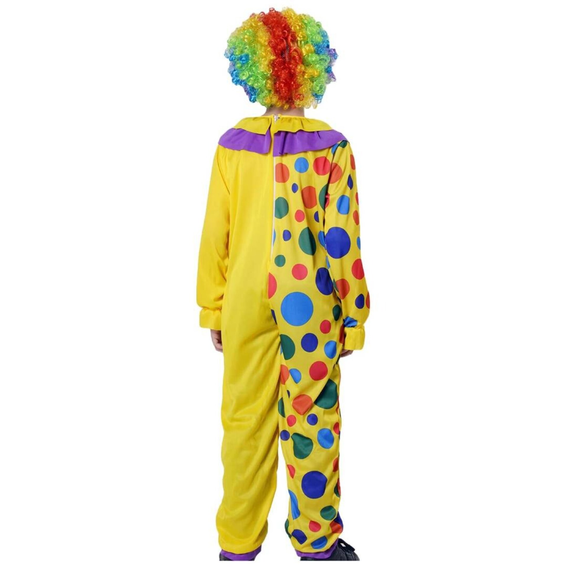 Disfraz Payaso de Circo. Traje Mono con Peluca y Nariz. Halloween Carnaval - 2