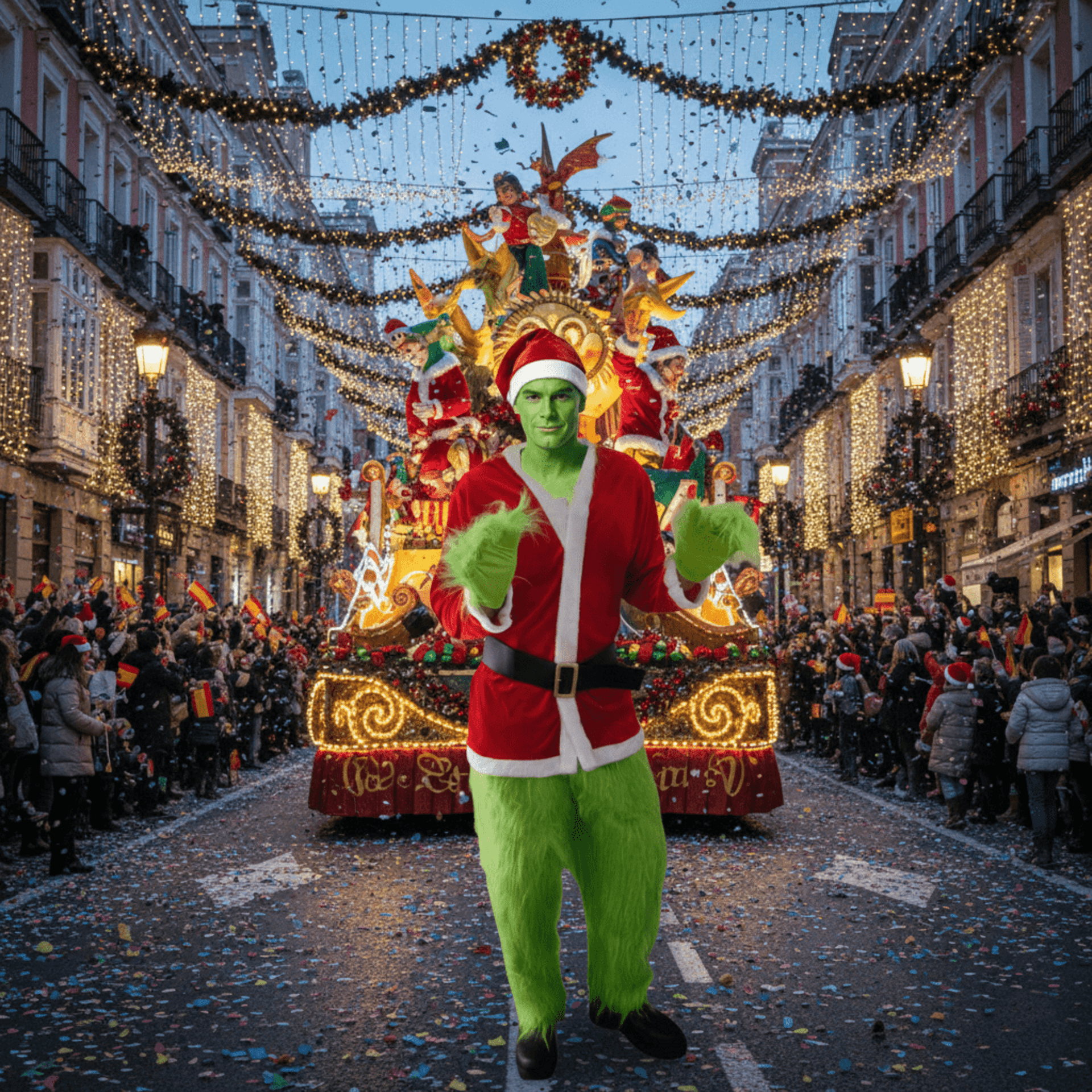 Disfraz el Grinch Adulto - Traje Peludo Verde Navideño - Fiesta Navidad - 6