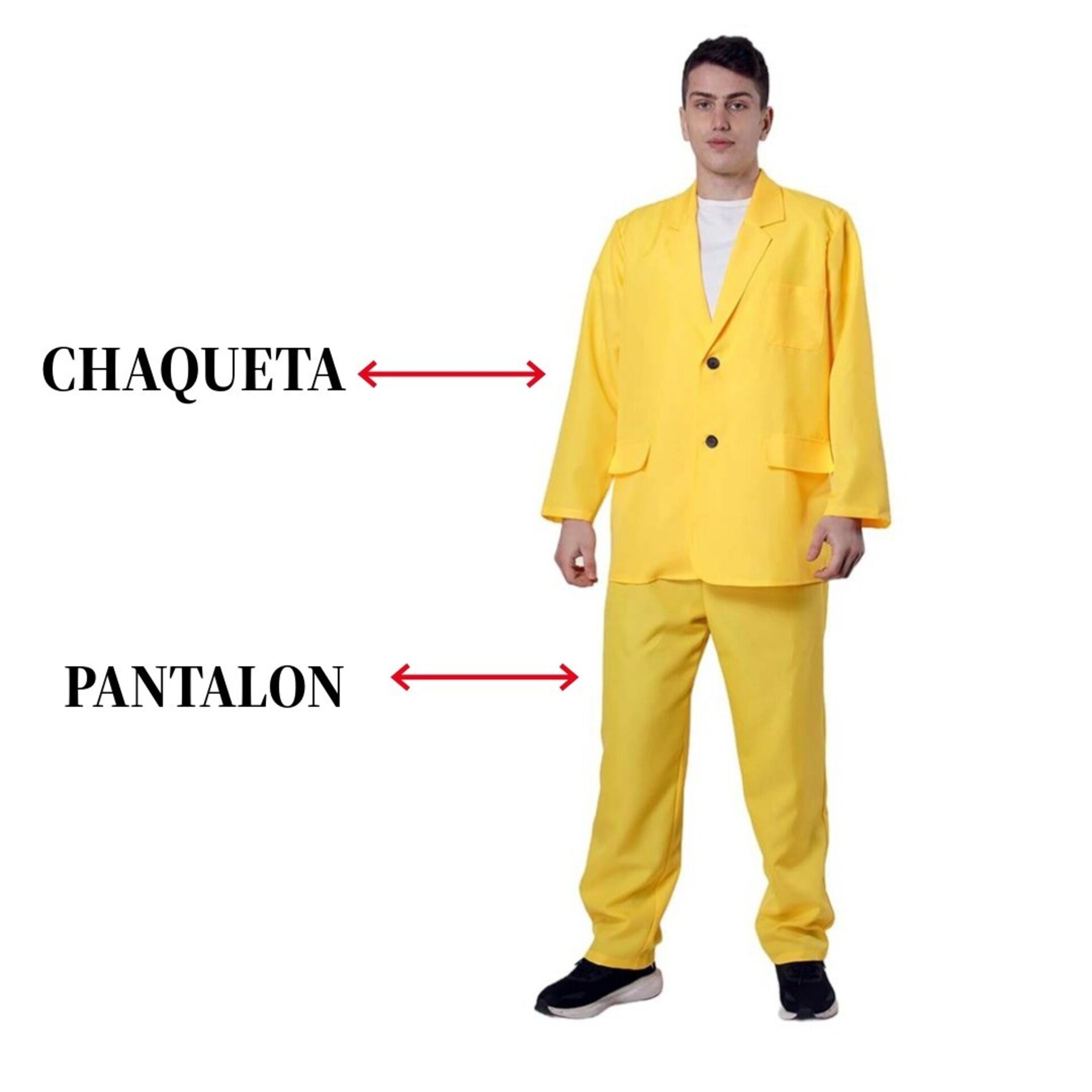 Disfraz Traje Amarillo para Hombre - Disfraz Icónico de Cine y Comedia - Ganster - 5