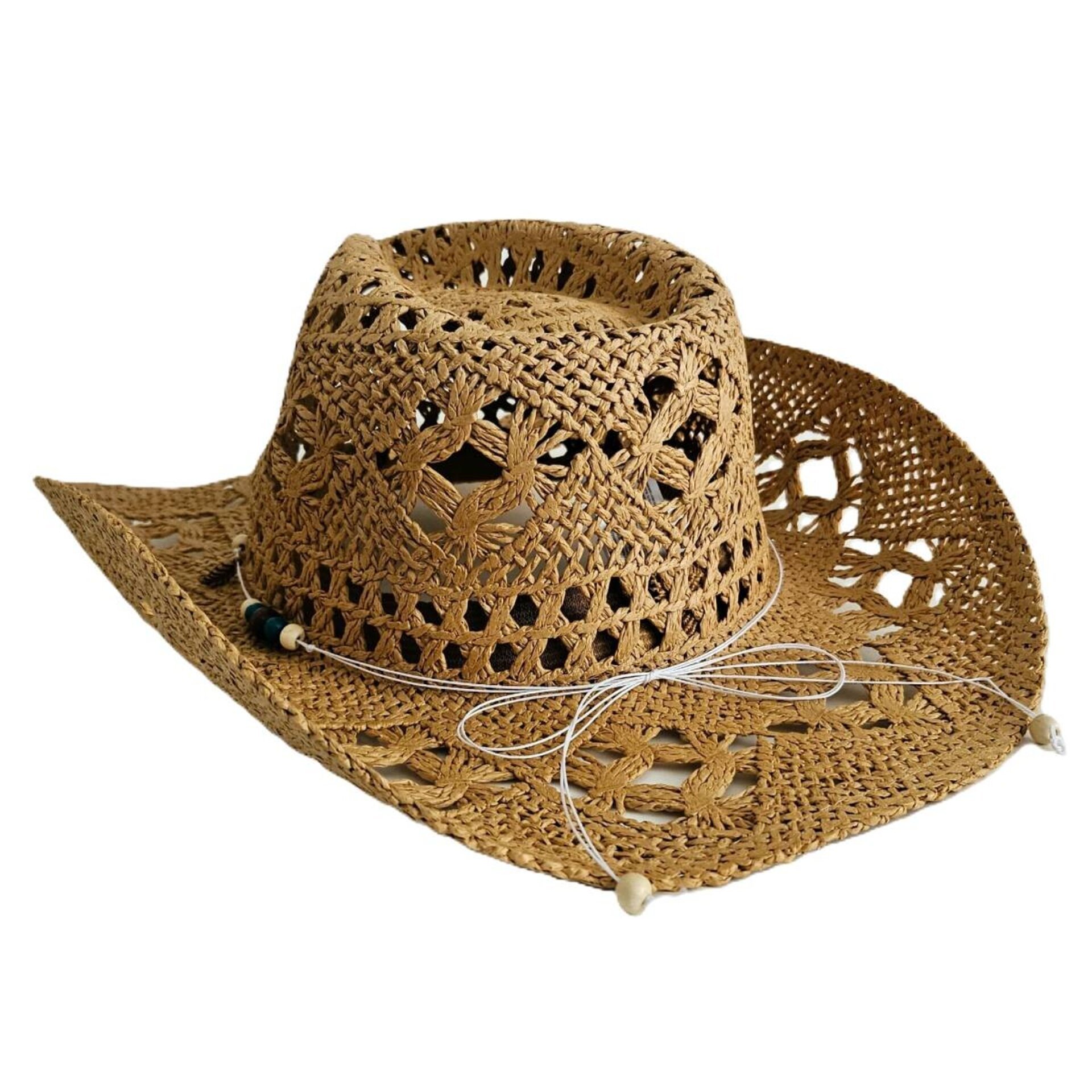 Sombrero Vaquero paja bohemio Baile Country Western Estilo occidental Unisex - 3