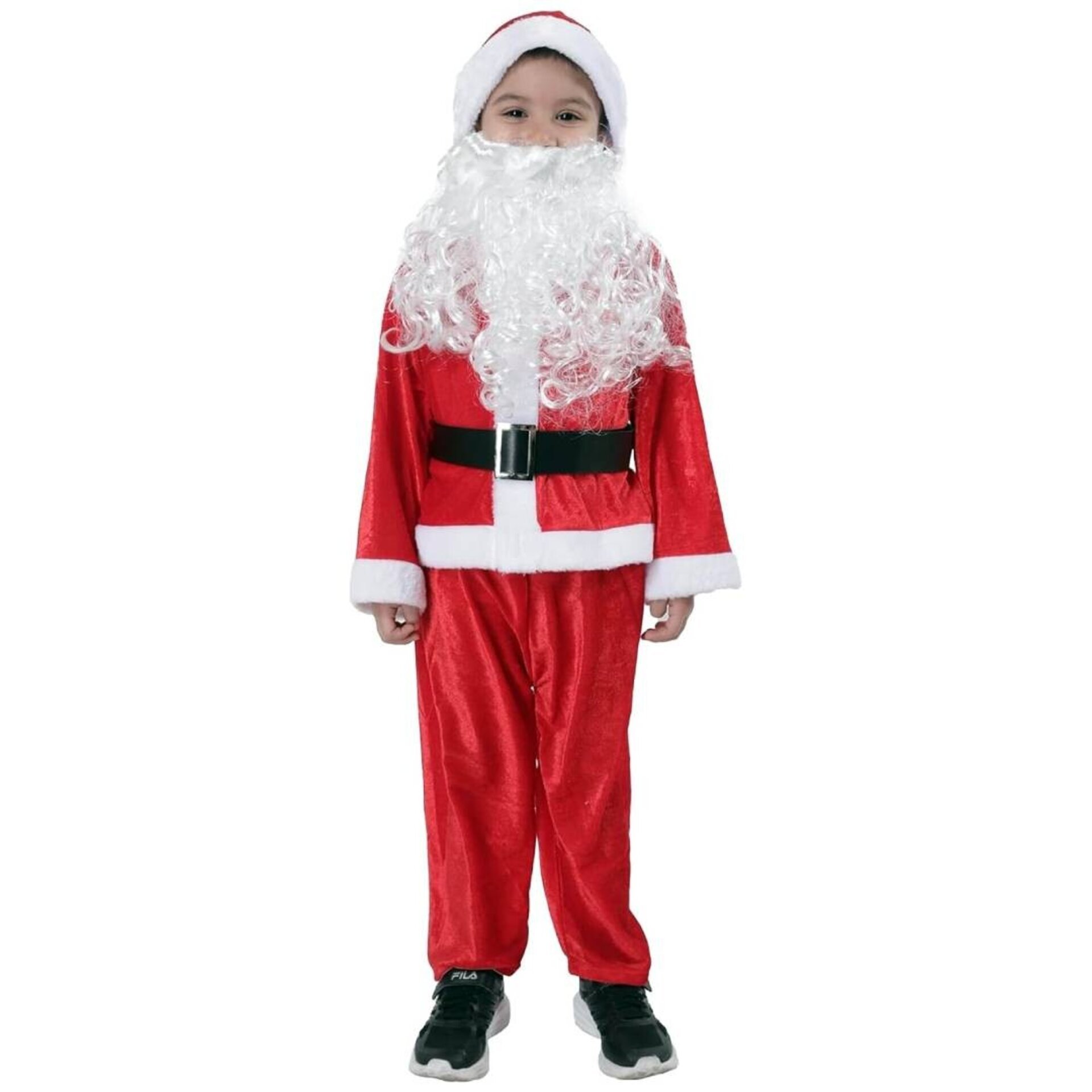 Disfraz Papa Noel Santa Claus - Traje Rojo Clásico de Navidad Niños 1 a 12 años - 1