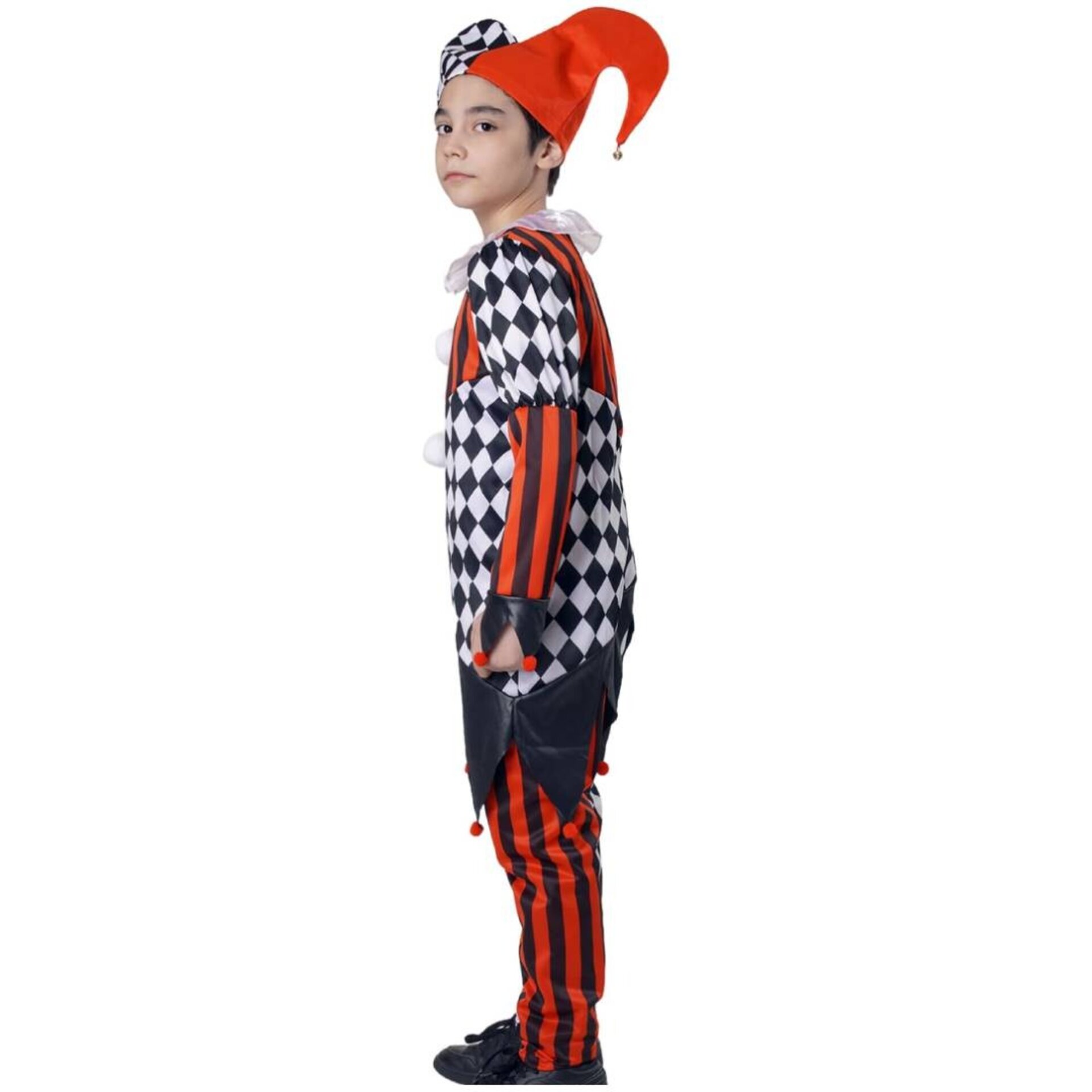 Disfraz de Payaso de Terror para Niños. Traje Arlequín Gorro Halloween Carnaval - 6