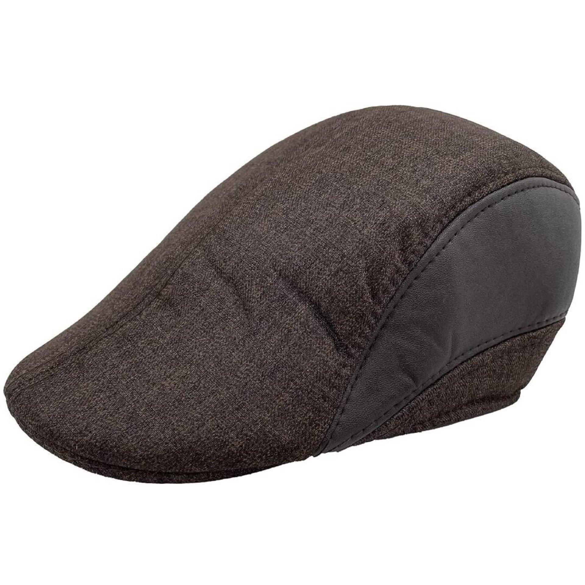 Boina Inglesa Hombre | Piel Sintética | Flat Cap Newsboy | Talla Única Adulto - 1